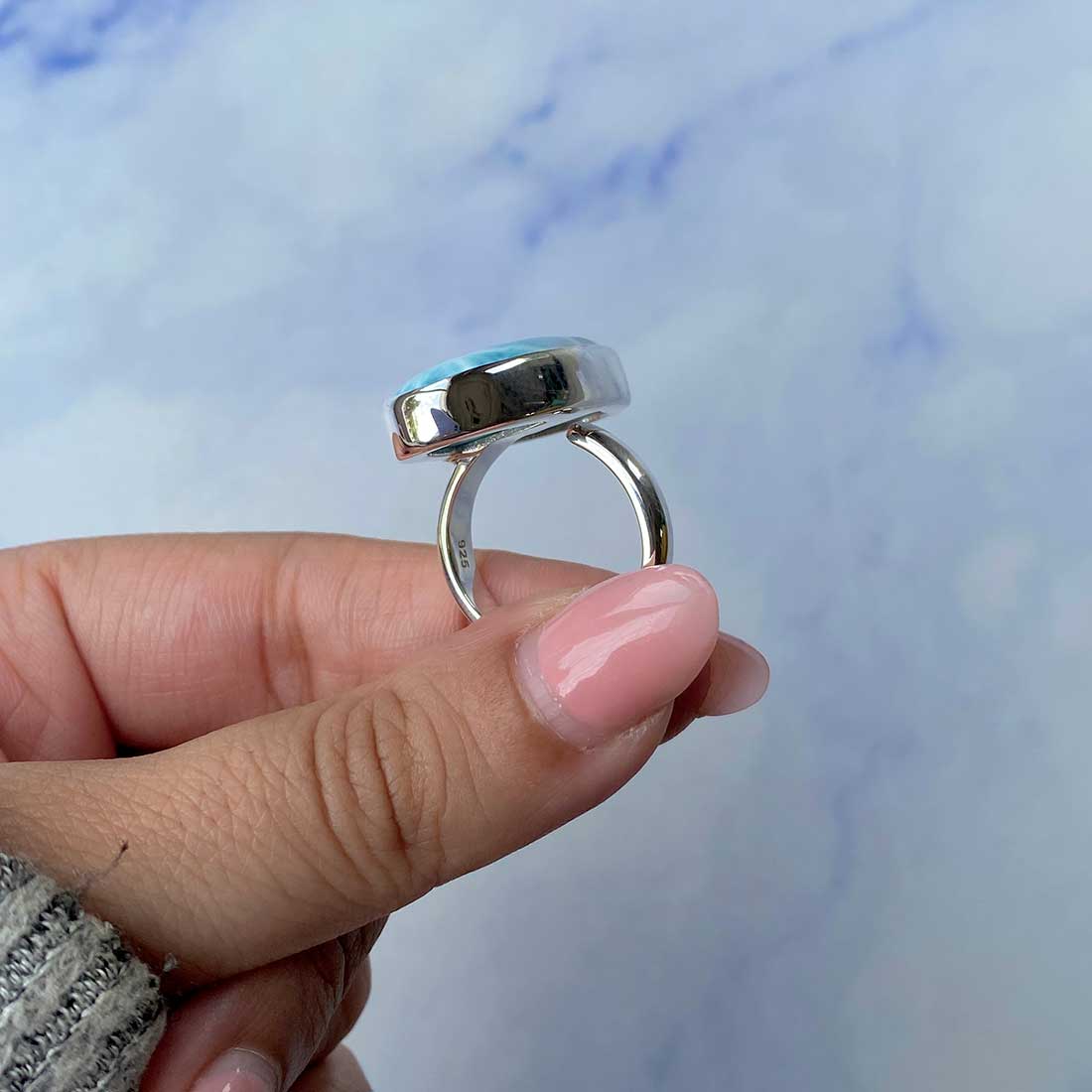 Larimar Adjustable Ring-(LAR-R-1120.)