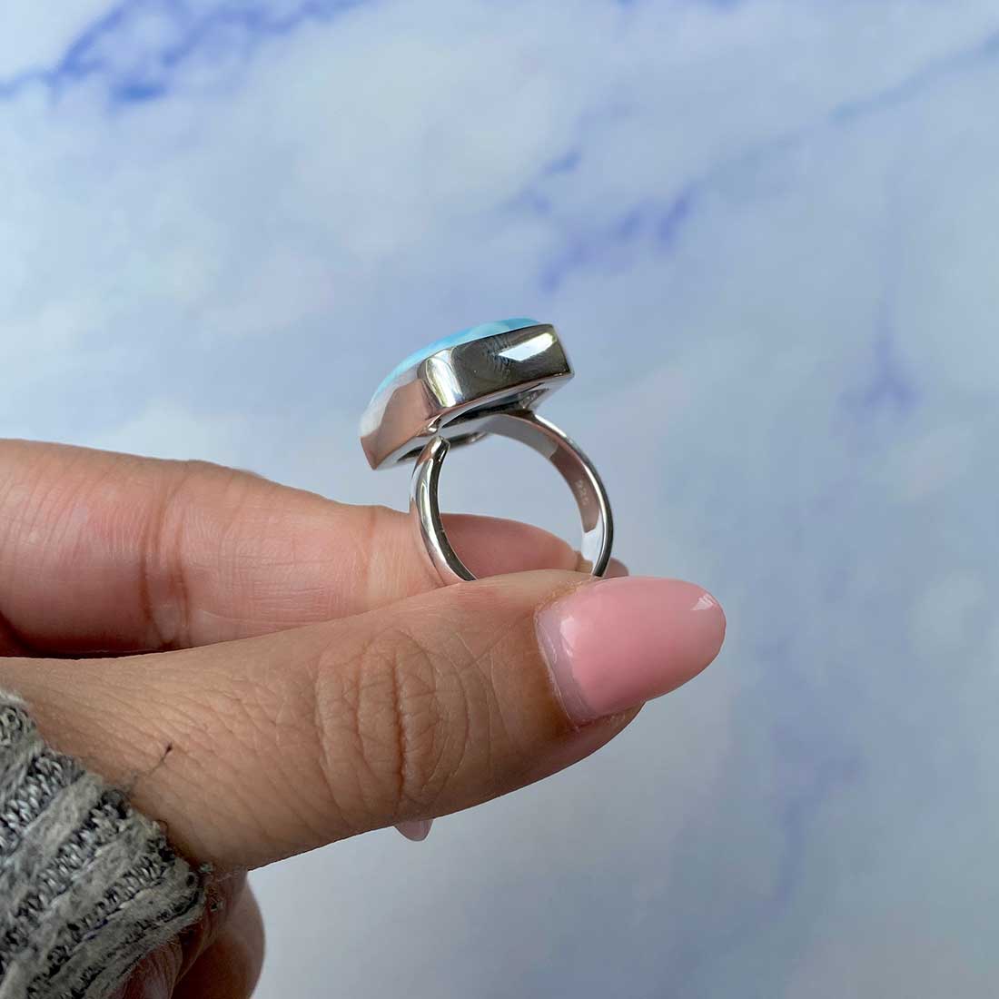 Larimar Adjustable Ring-(LAR-R-1121.)