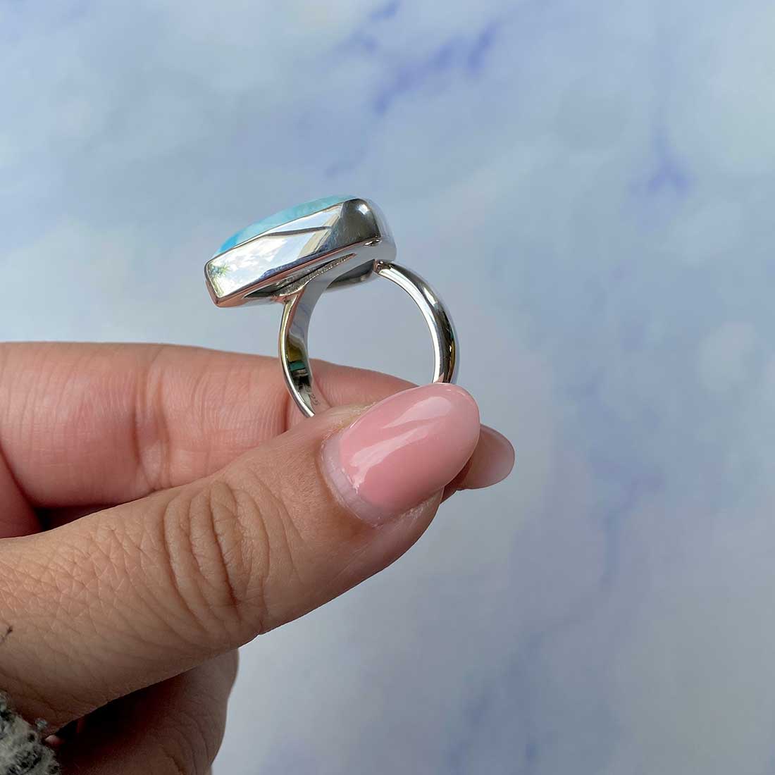 Larimar Adjustable Ring-(LAR-R-1122.)