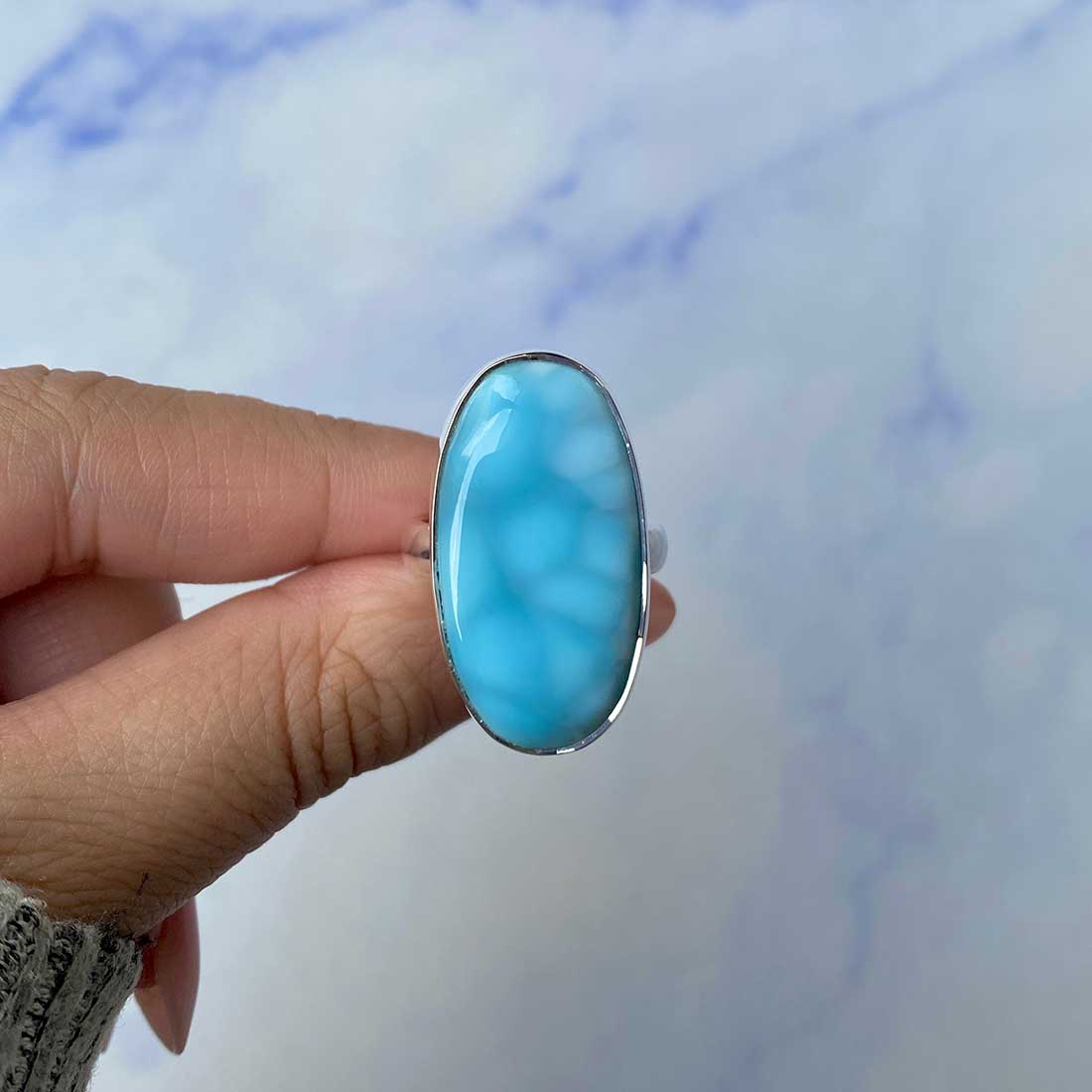 Larimar Adjustable Ring-(LAR-R-1124.)
