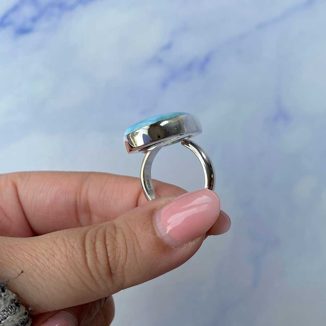 Larimar Adjustable Ring-(LAR-R-1124.)