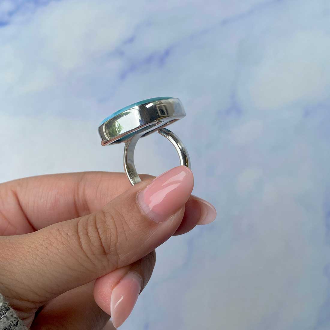 Larimar Adjustable Ring-(LAR-R-1128.)