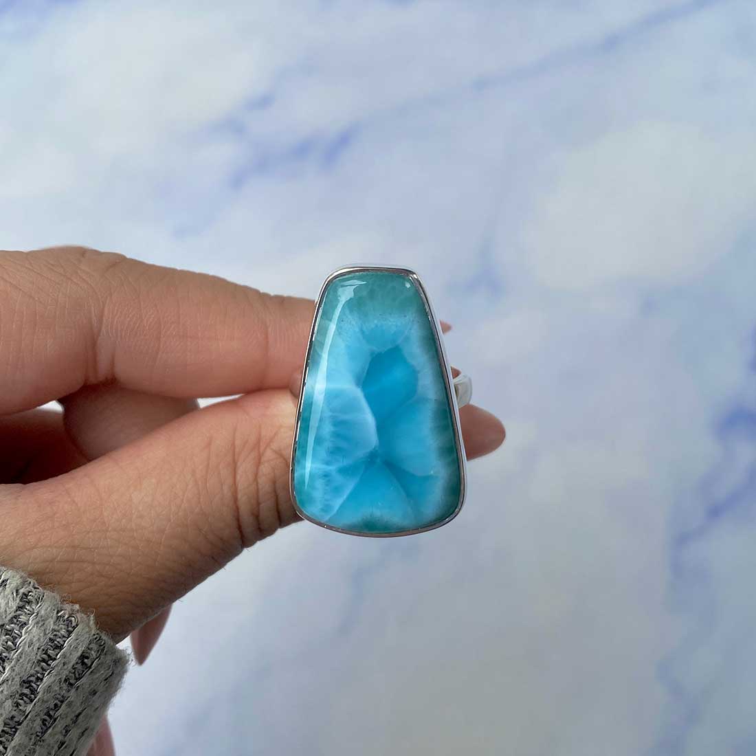 Larimar Adjustable Ring-(LAR-R-1129.)
