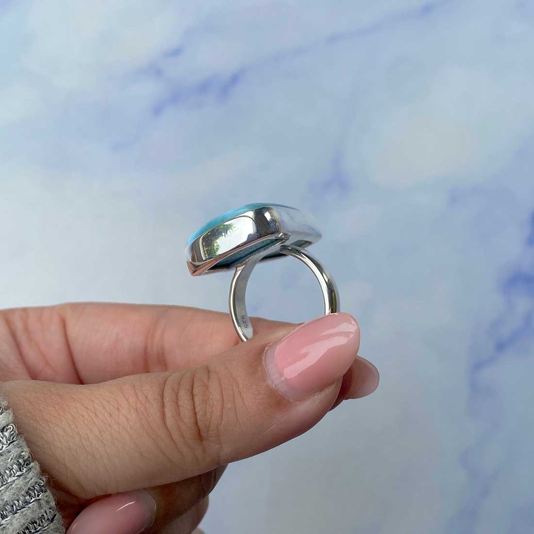 Larimar Adjustable Ring-(LAR-R-1129.)