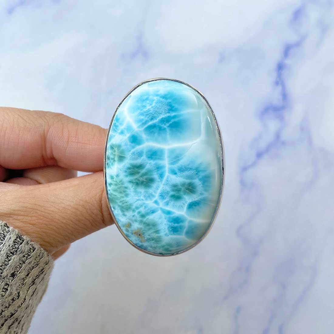 Larimar Adjustable Ring-(LAR-R-113.)