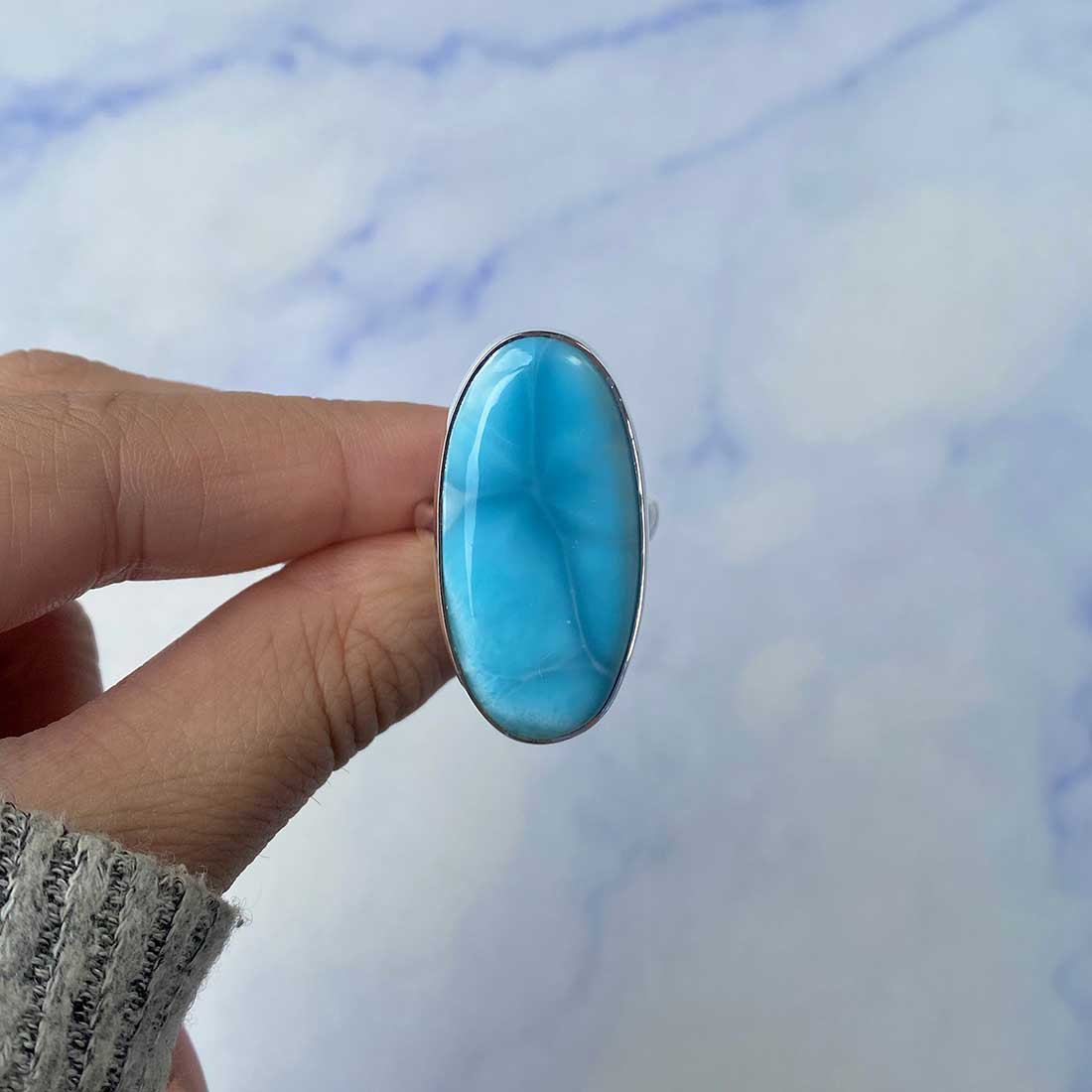 Larimar Adjustable Ring-(LAR-R-1131.)