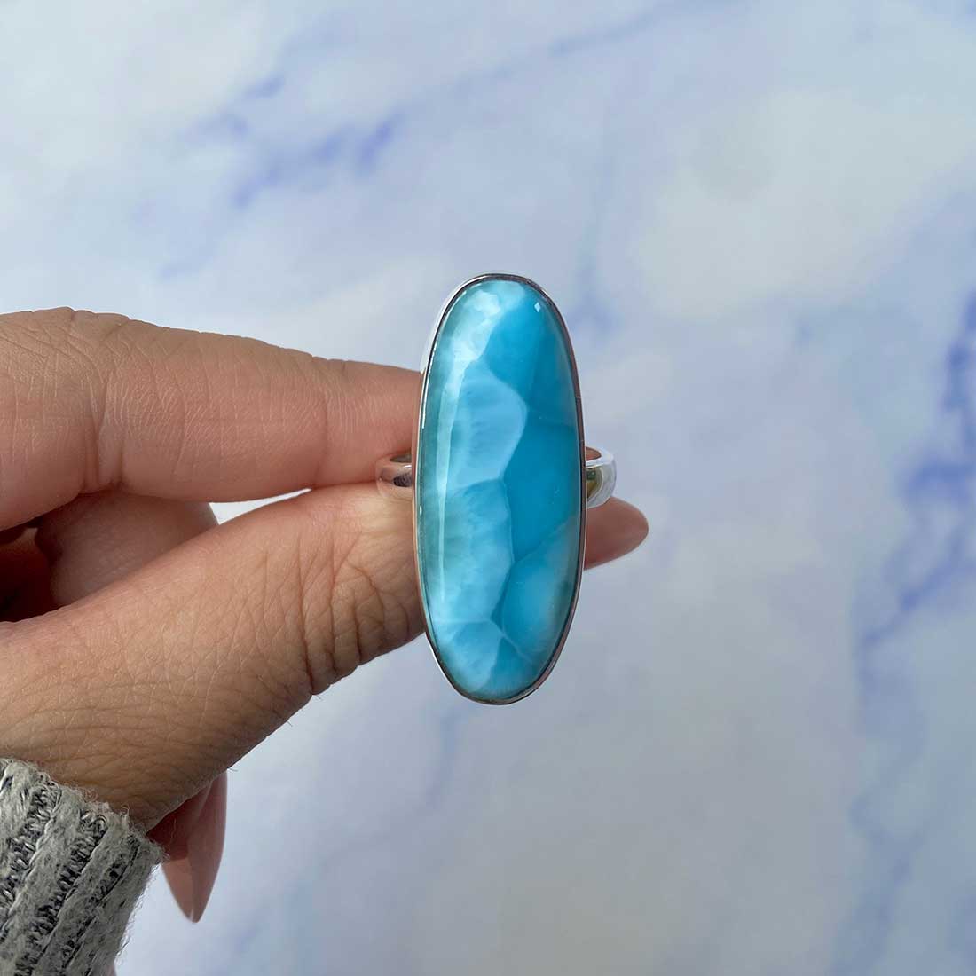 Larimar Adjustable Ring-(LAR-R-1133.)