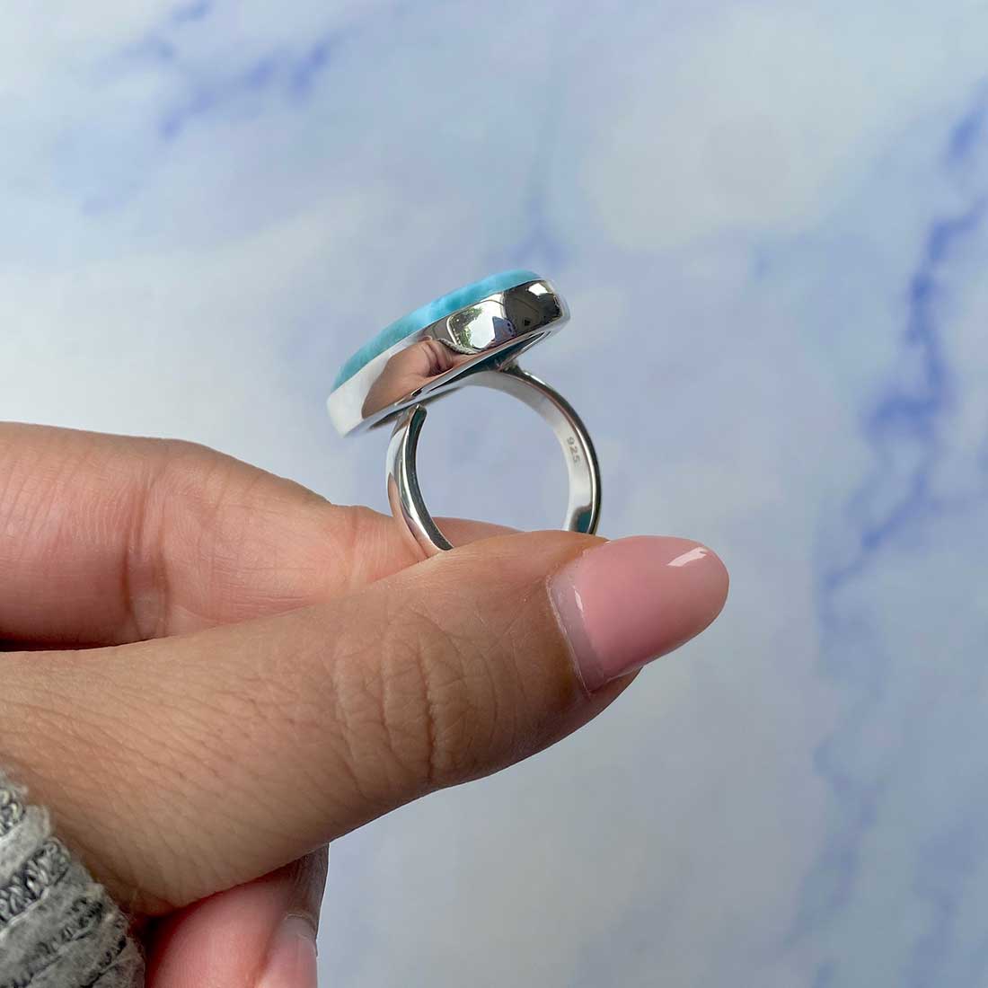 Larimar Adjustable Ring-(LAR-R-1133.)