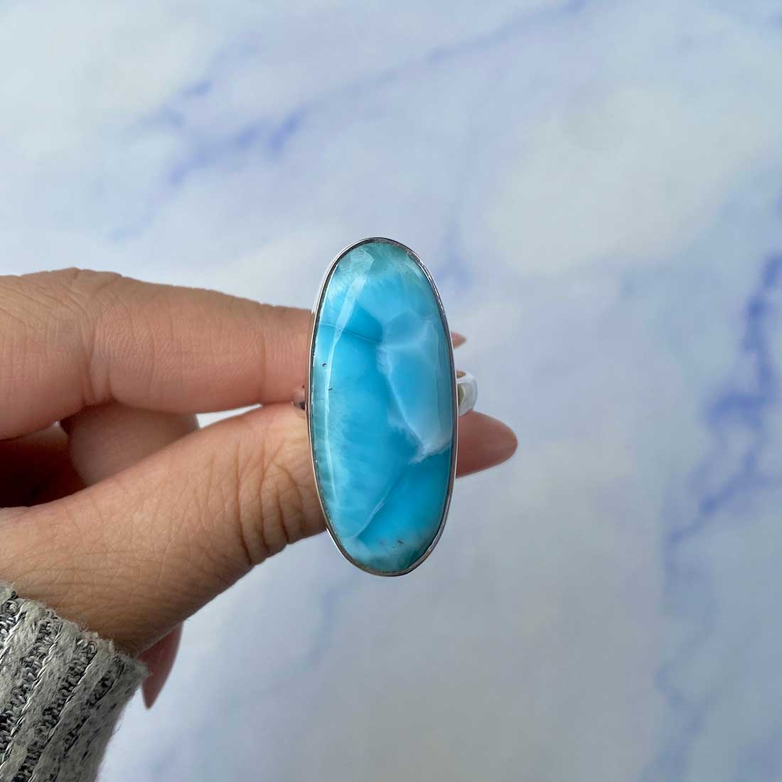 Larimar Adjustable Ring-(LAR-R-1134.)