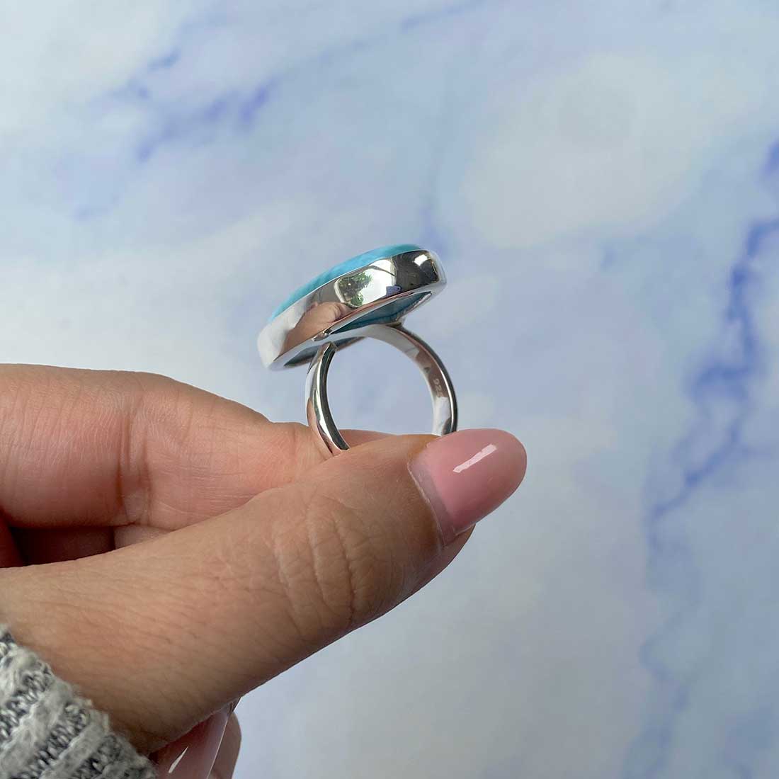 Larimar Adjustable Ring-(LAR-R-1134.)