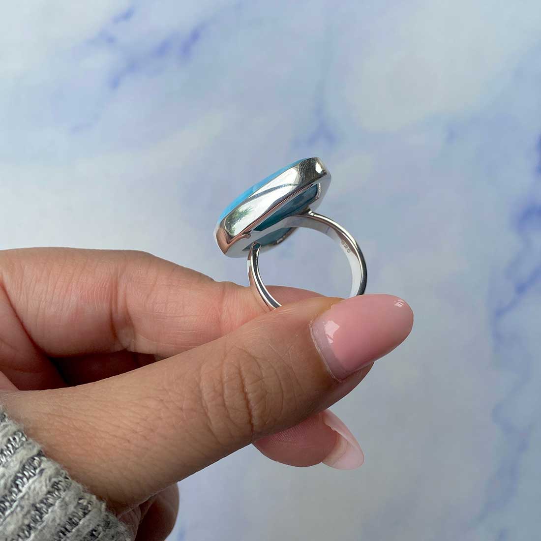 Larimar Adjustable Ring-(LAR-R-1137.)