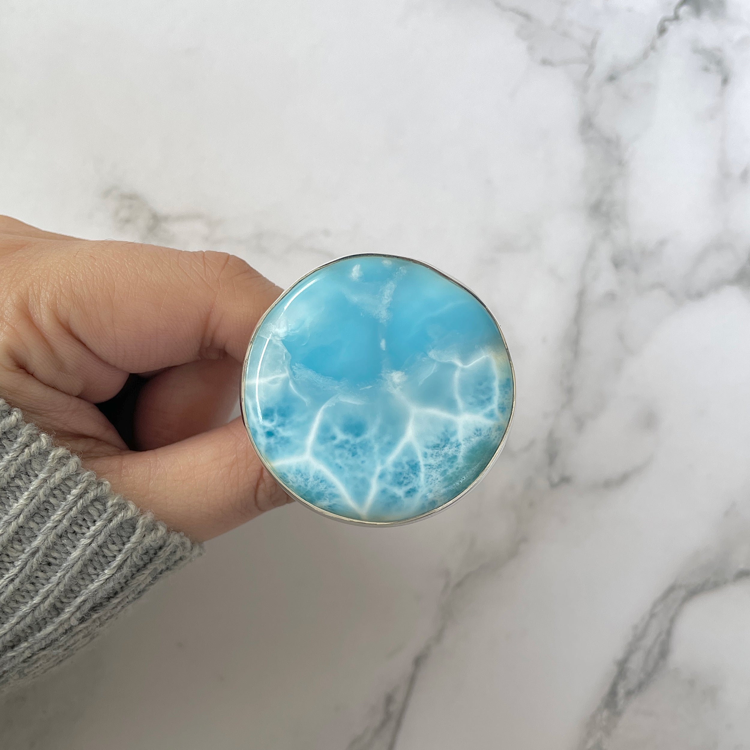 Larimar Adjustable Ring-(LAR-R-1139.)