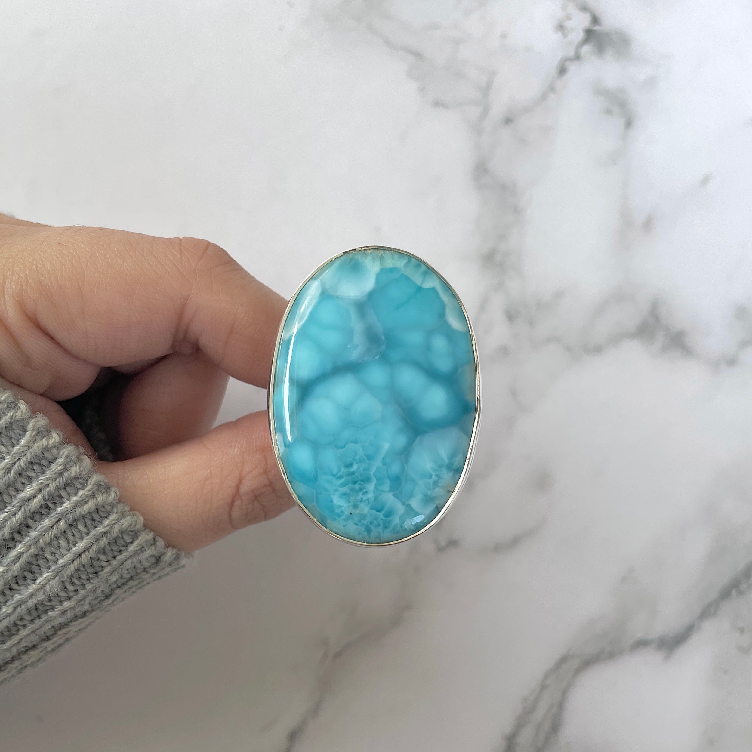 Larimar Adjustable Ring-(LAR-R-1140.)