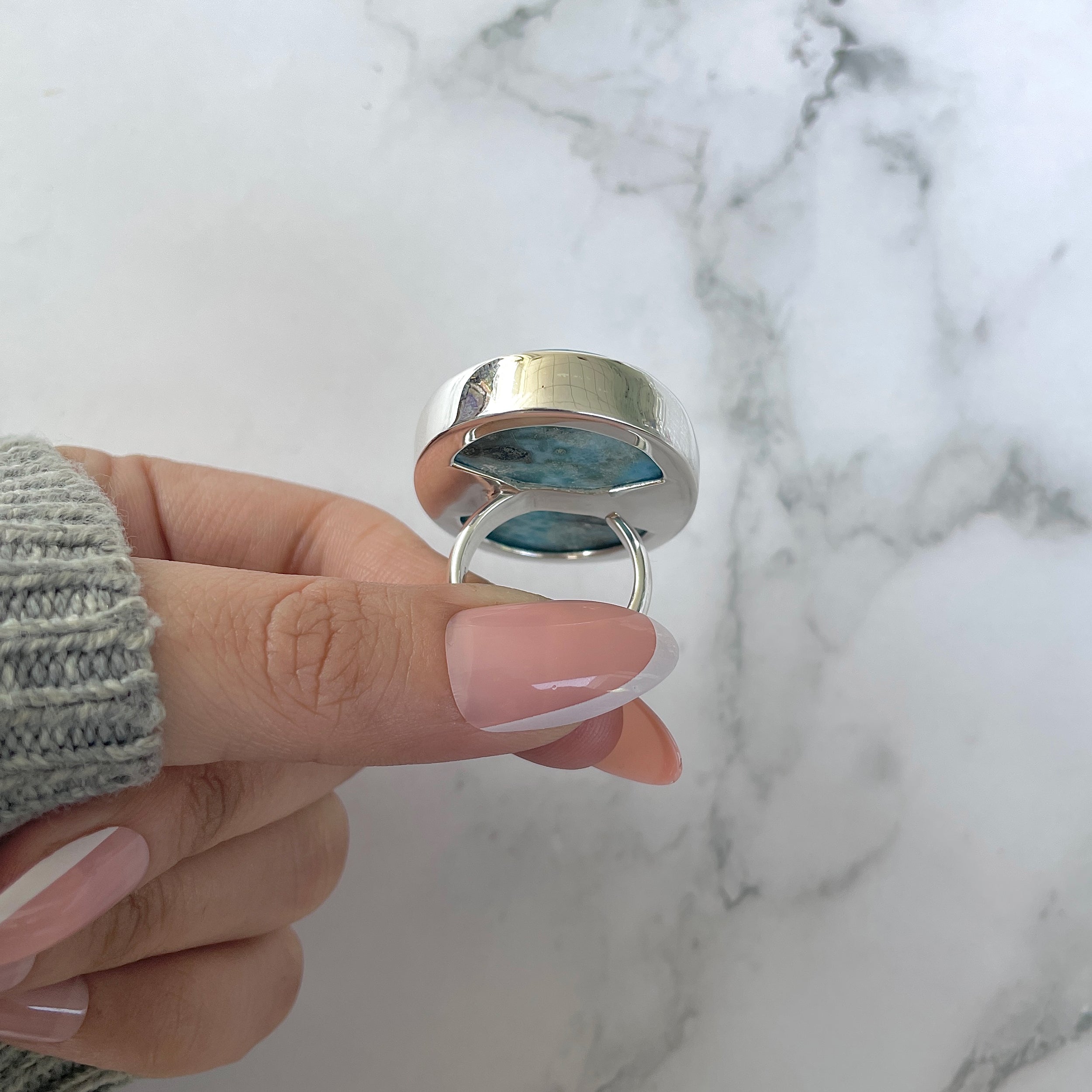 Larimar Adjustable Ring-(LAR-R-1140.)