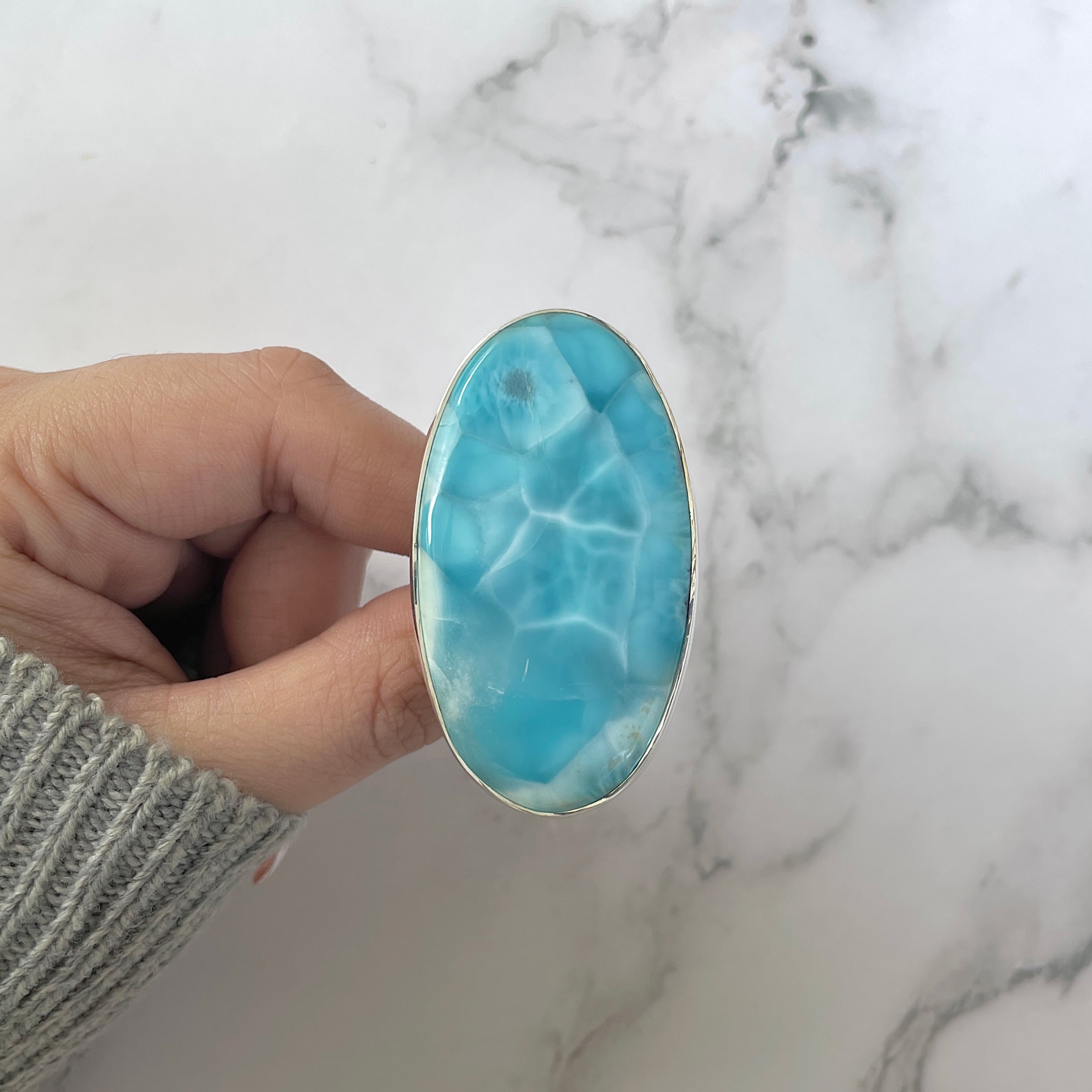 Larimar Adjustable Ring-(LAR-R-1141.)
