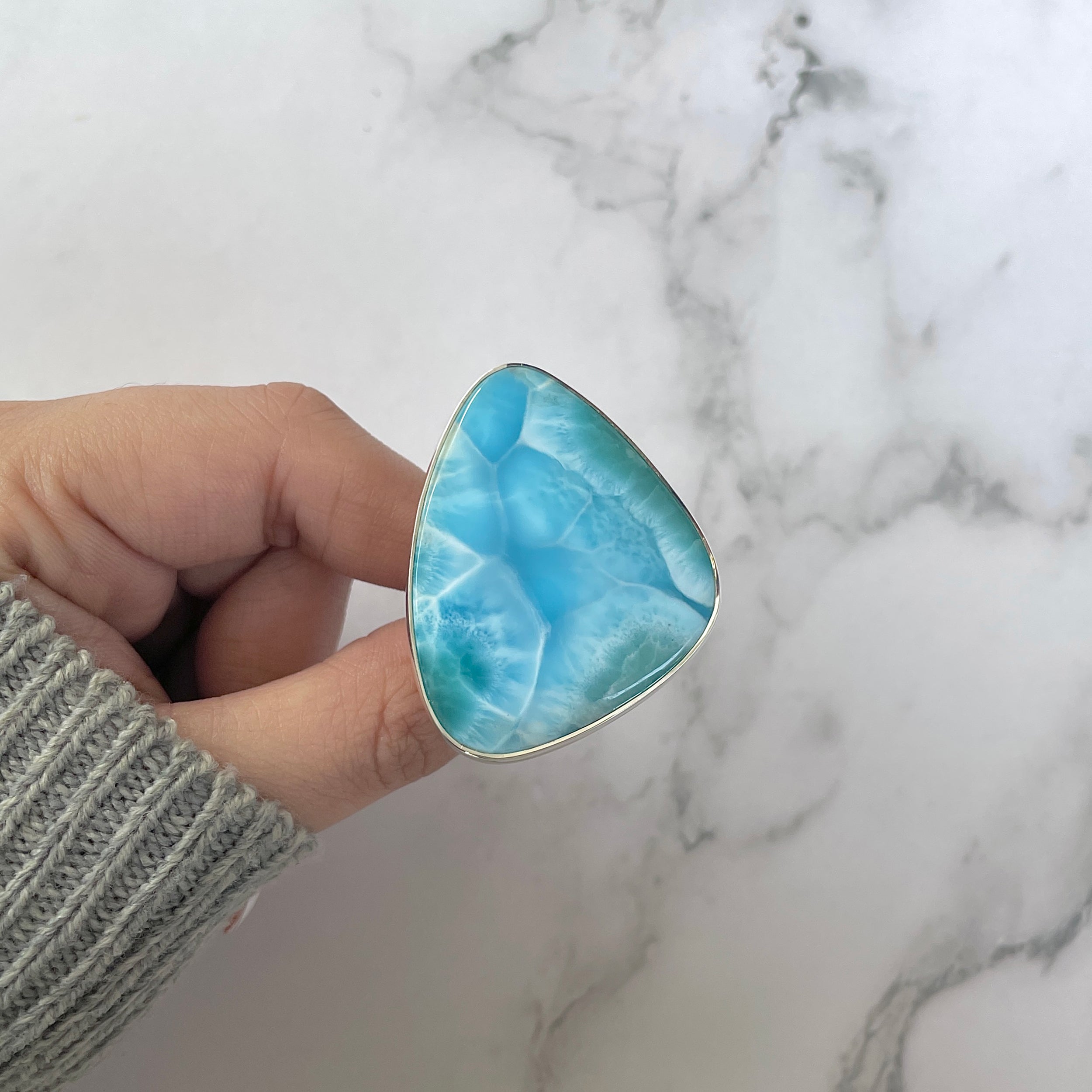 Larimar Adjustable Ring-(LAR-R-1142.)