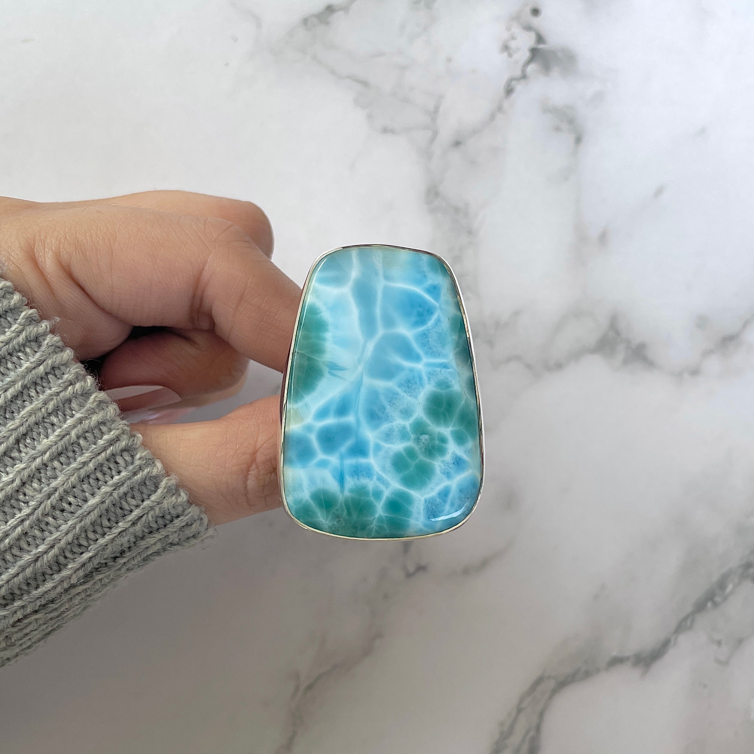 Larimar Adjustable Ring-(LAR-R-1143.)