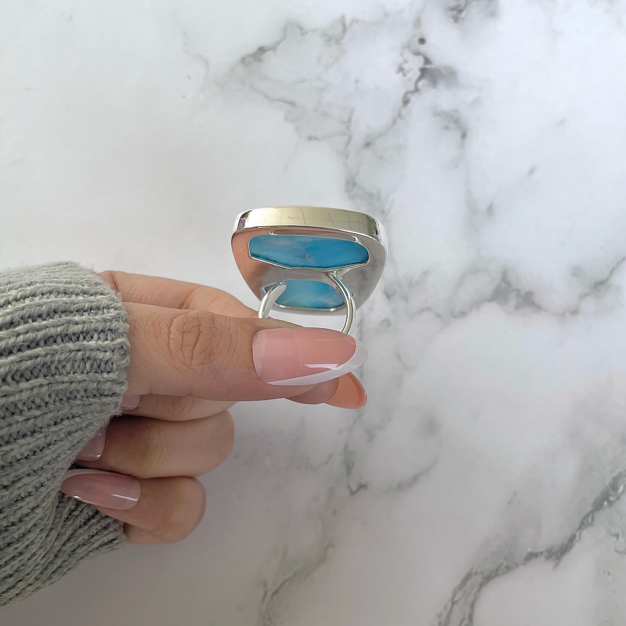 Larimar Adjustable Ring-(LAR-R-1143.)