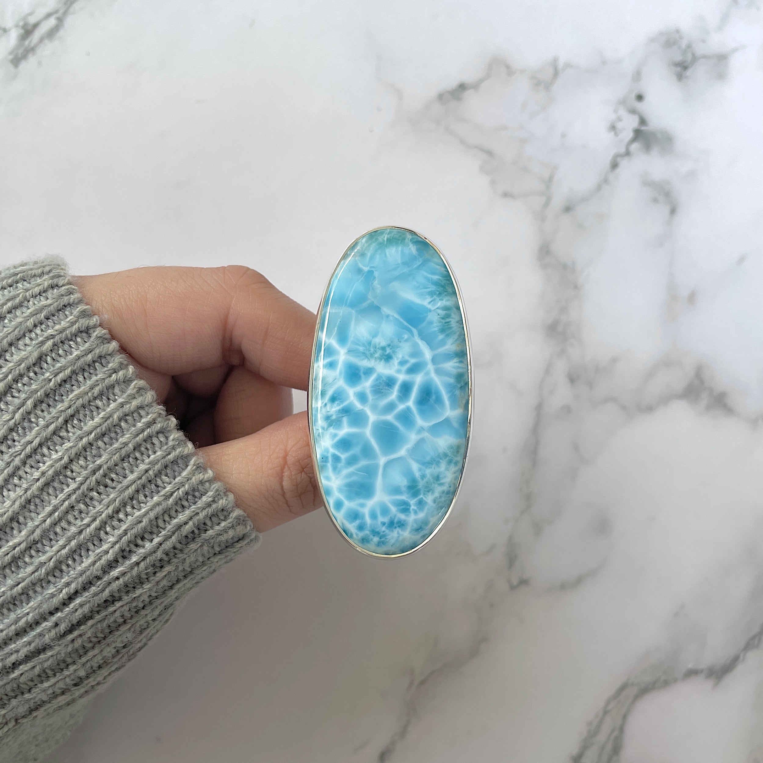 Larimar Adjustable Ring-(LAR-R-1144.)