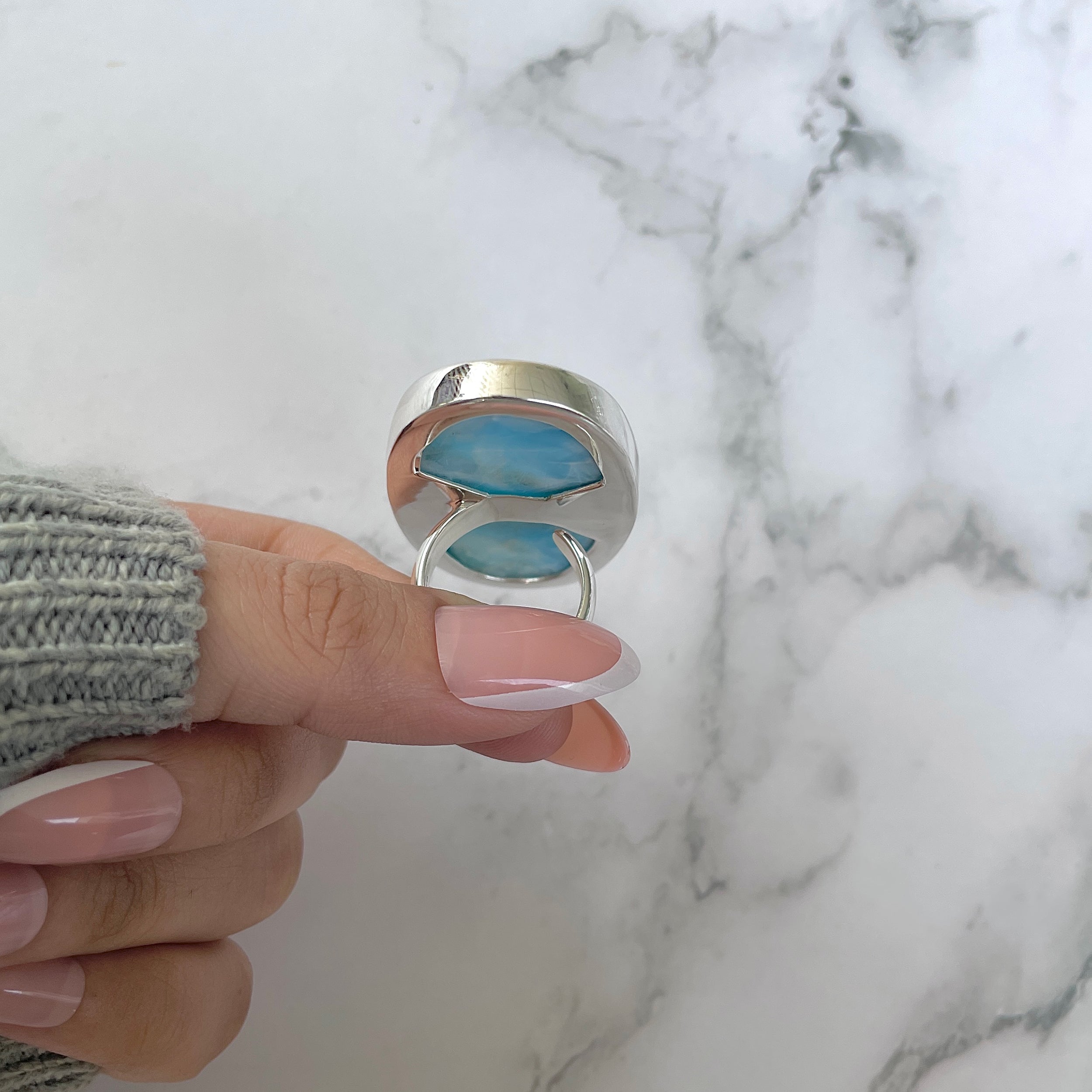 Larimar Adjustable Ring-(LAR-R-1144.)