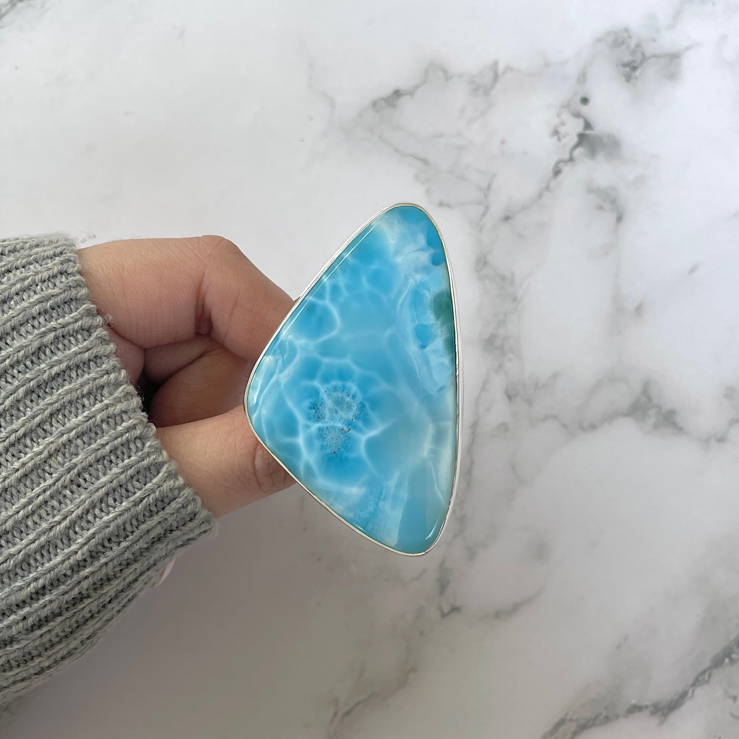 Larimar Adjustable Ring-(LAR-R-1146.)