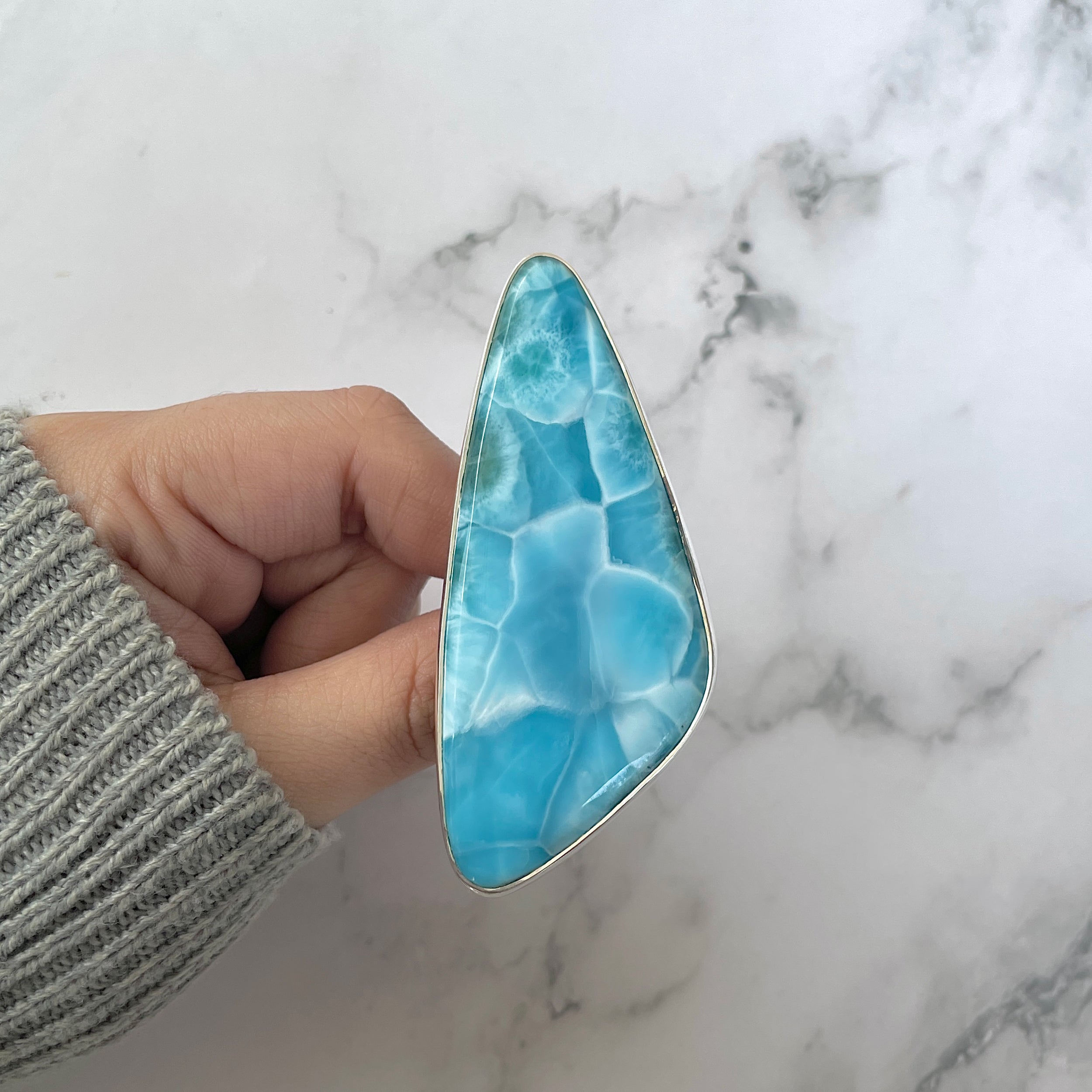 Larimar Adjustable Ring-(LAR-R-1148.)