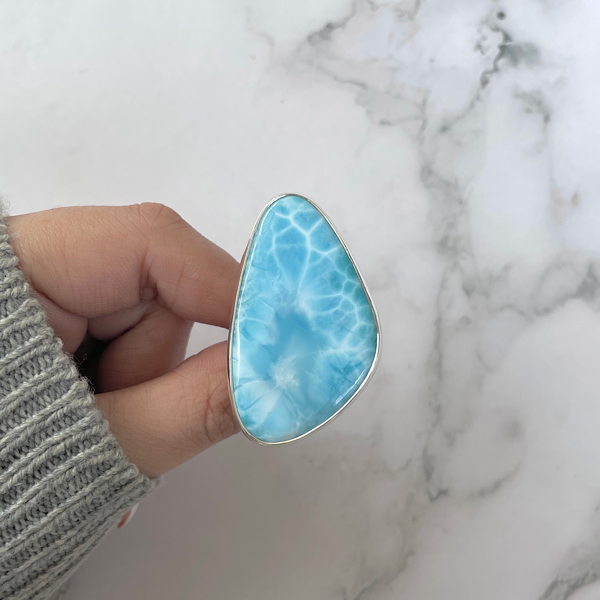 Larimar Adjustable Ring-(LAR-R-1149.)