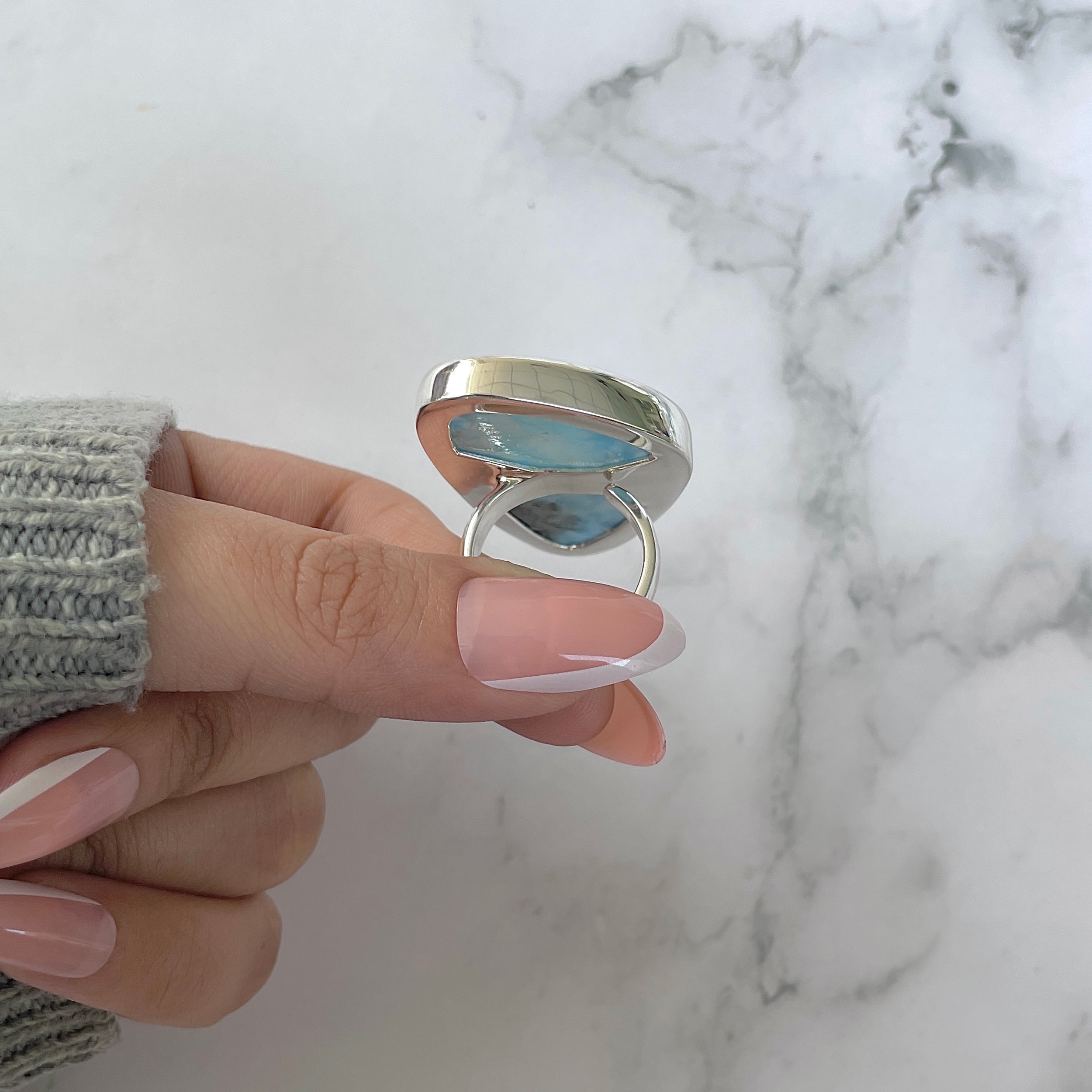 Larimar Adjustable Ring-(LAR-R-1149.)