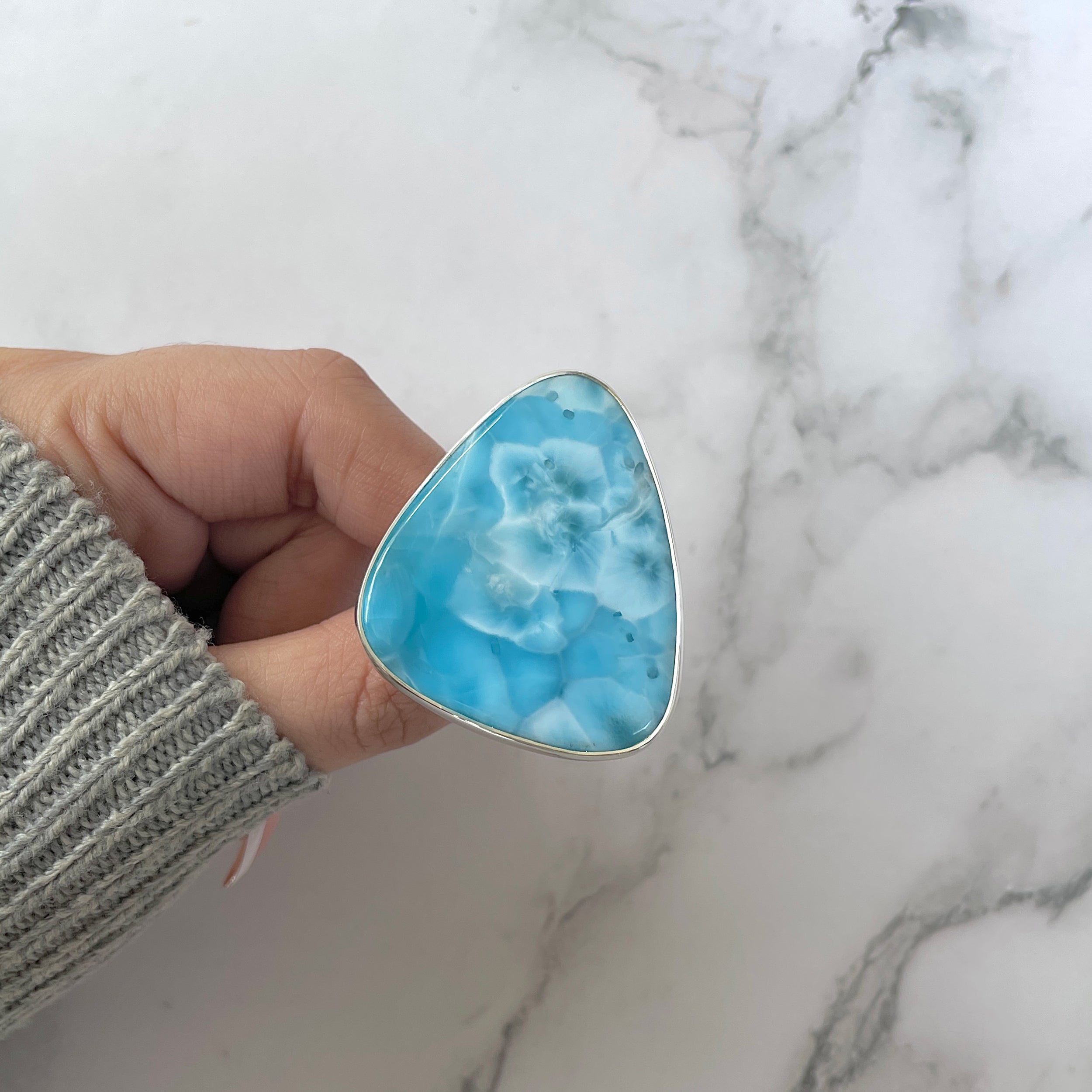 Larimar Adjustable Ring-(LAR-R-1150.)