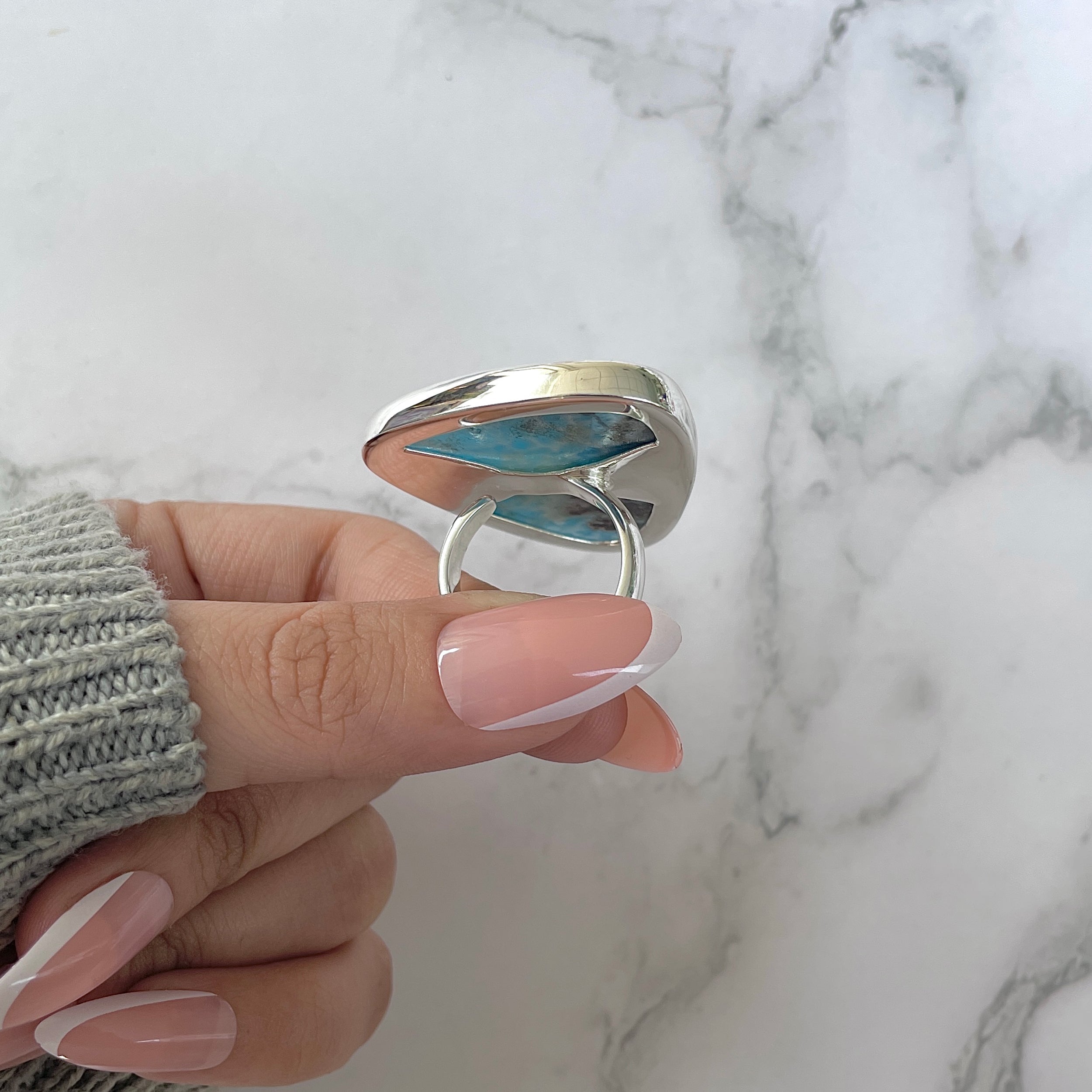 Larimar Adjustable Ring-(LAR-R-1150.)