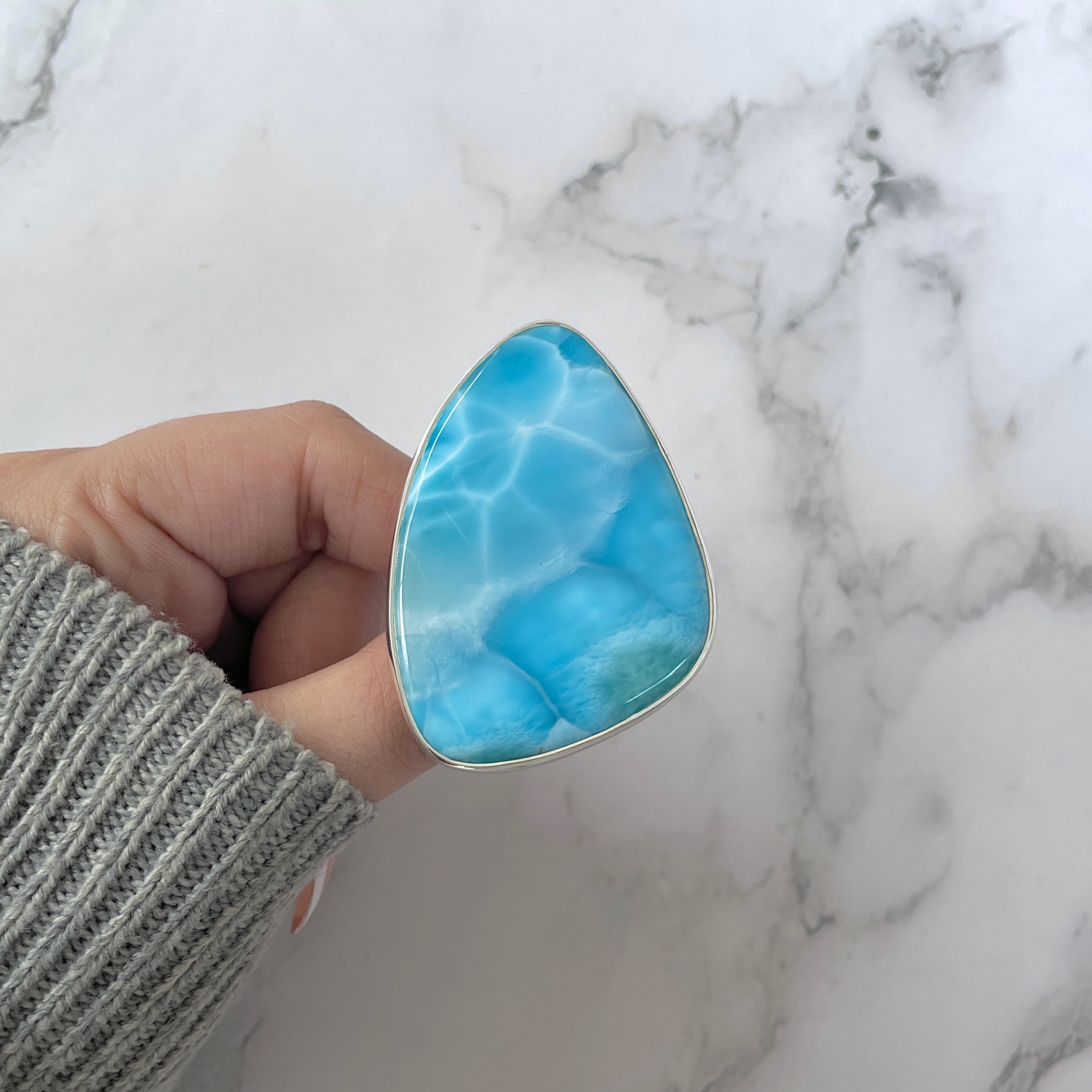 Larimar Adjustable Ring-(LAR-R-1152.)