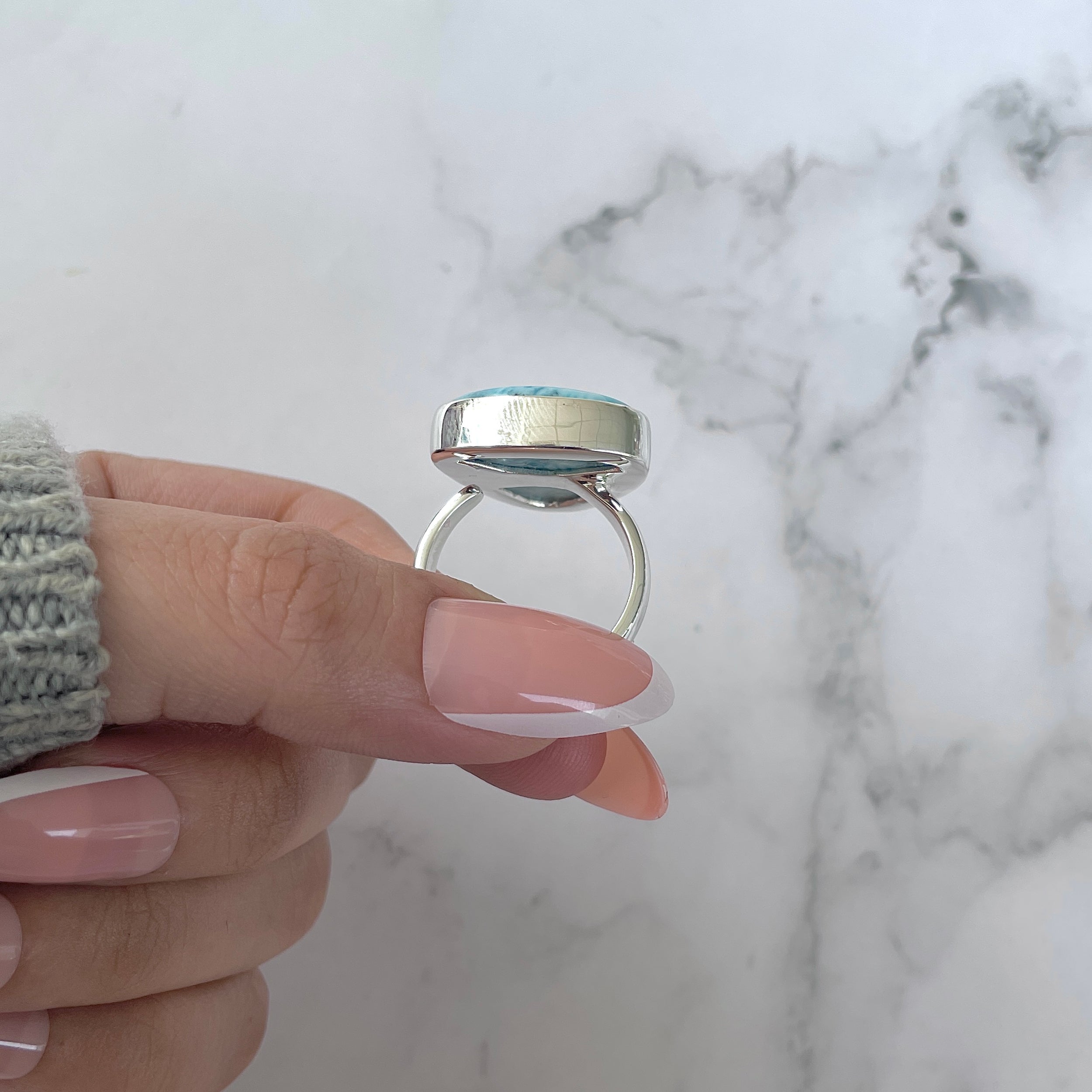 Larimar Adjustable Ring-(LAR-R-1153.)