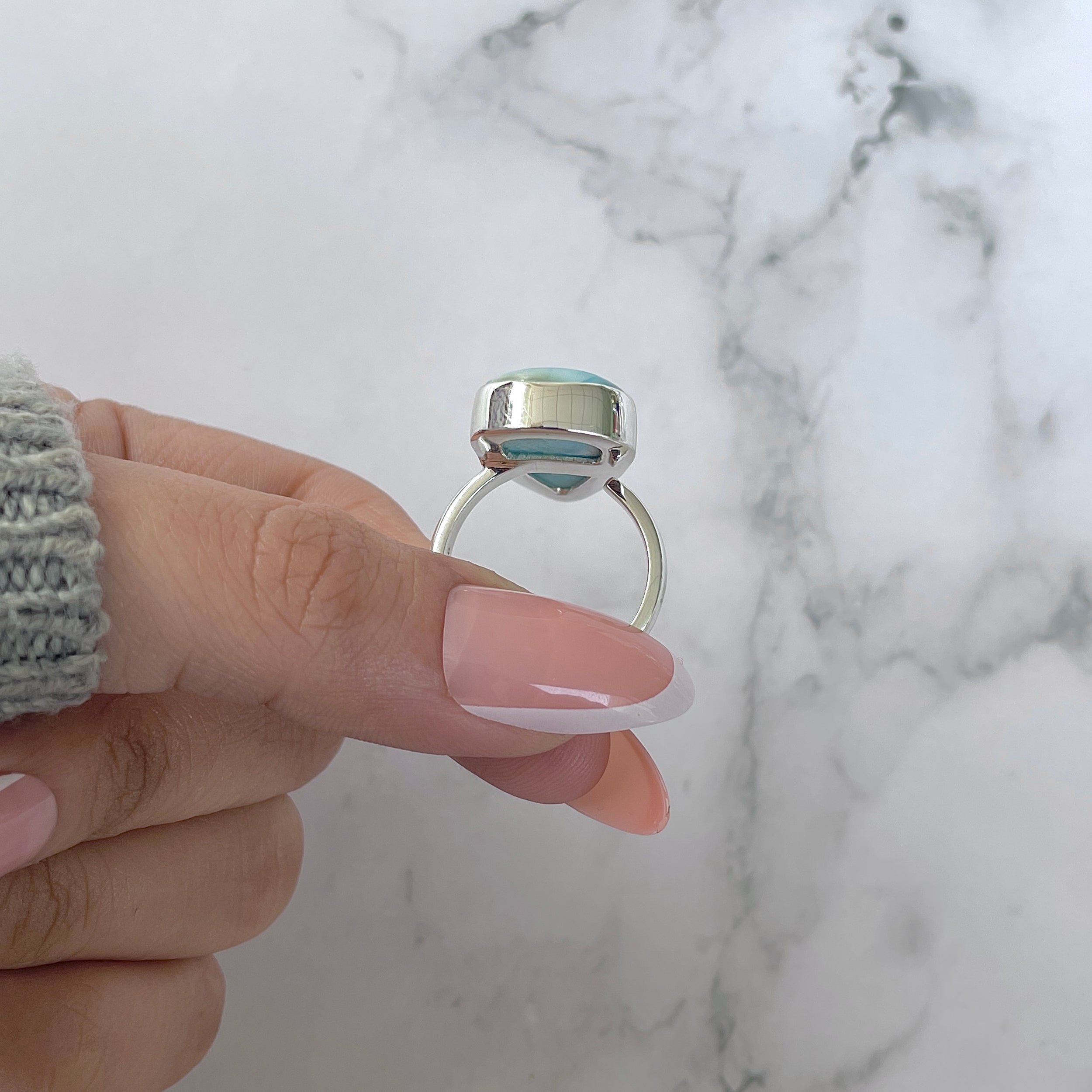 Larimar Adjustable Ring-(LAR-R-1154.)