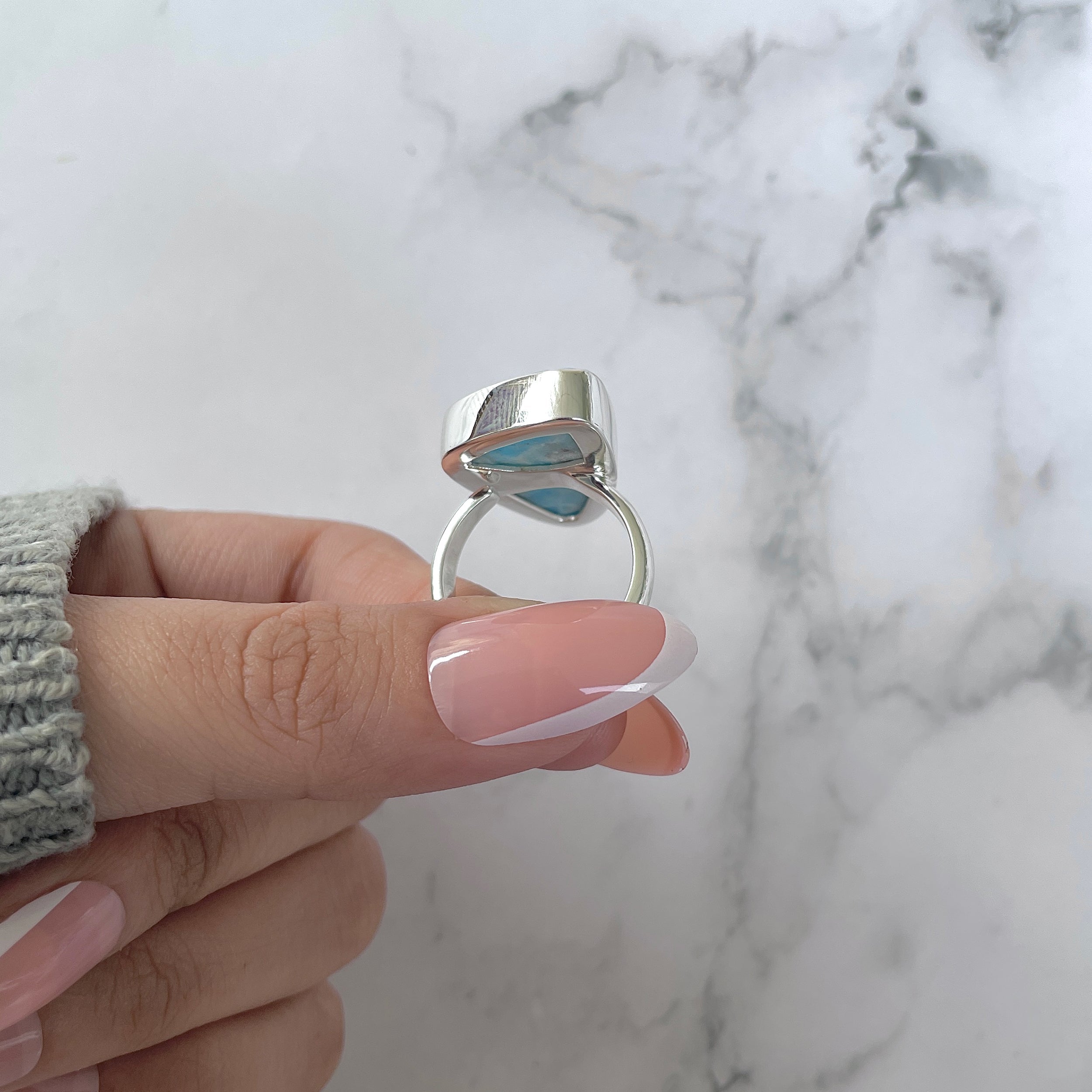 Larimar Adjustable Ring-(LAR-R-1155.)