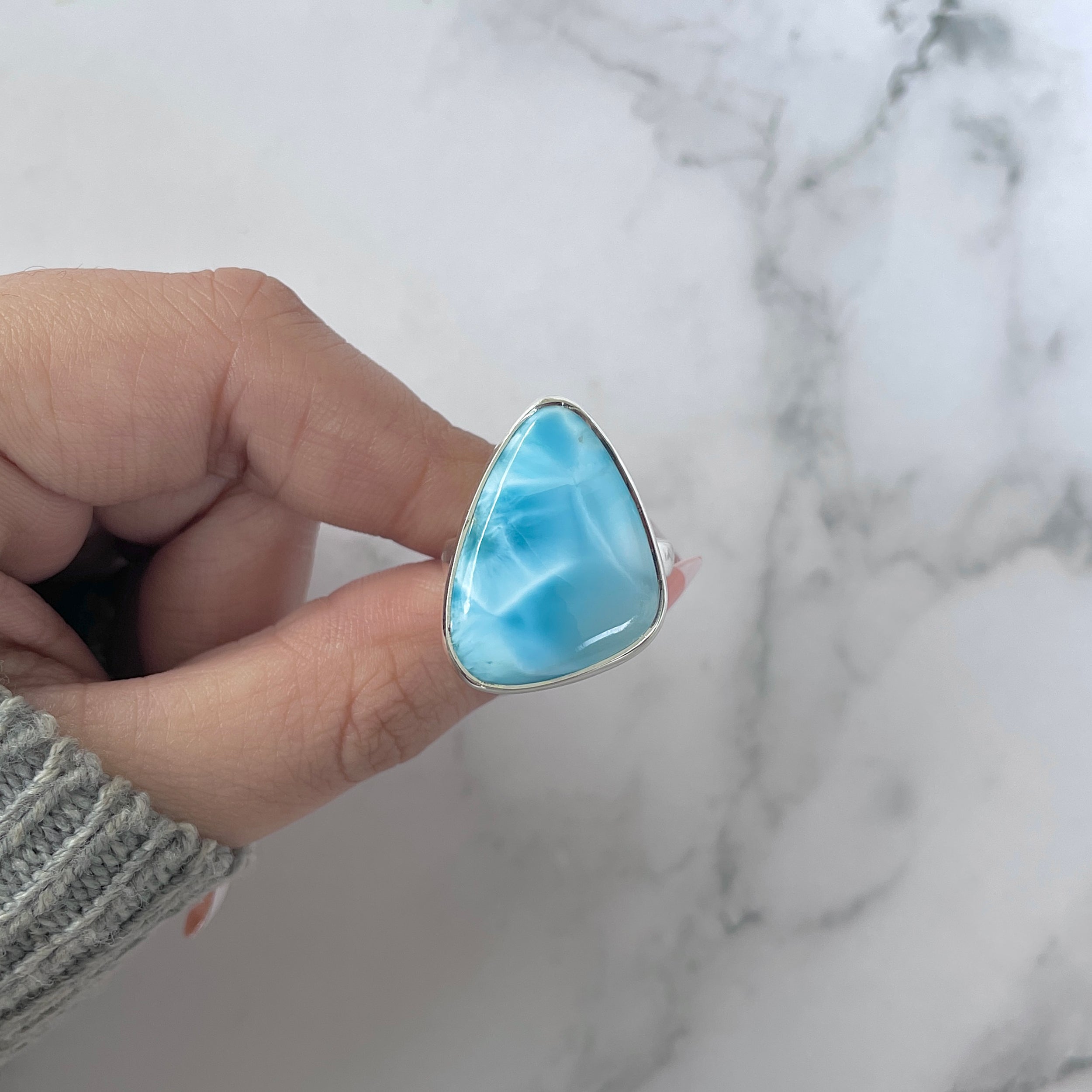 Larimar Adjustable Ring-(LAR-R-1156.)