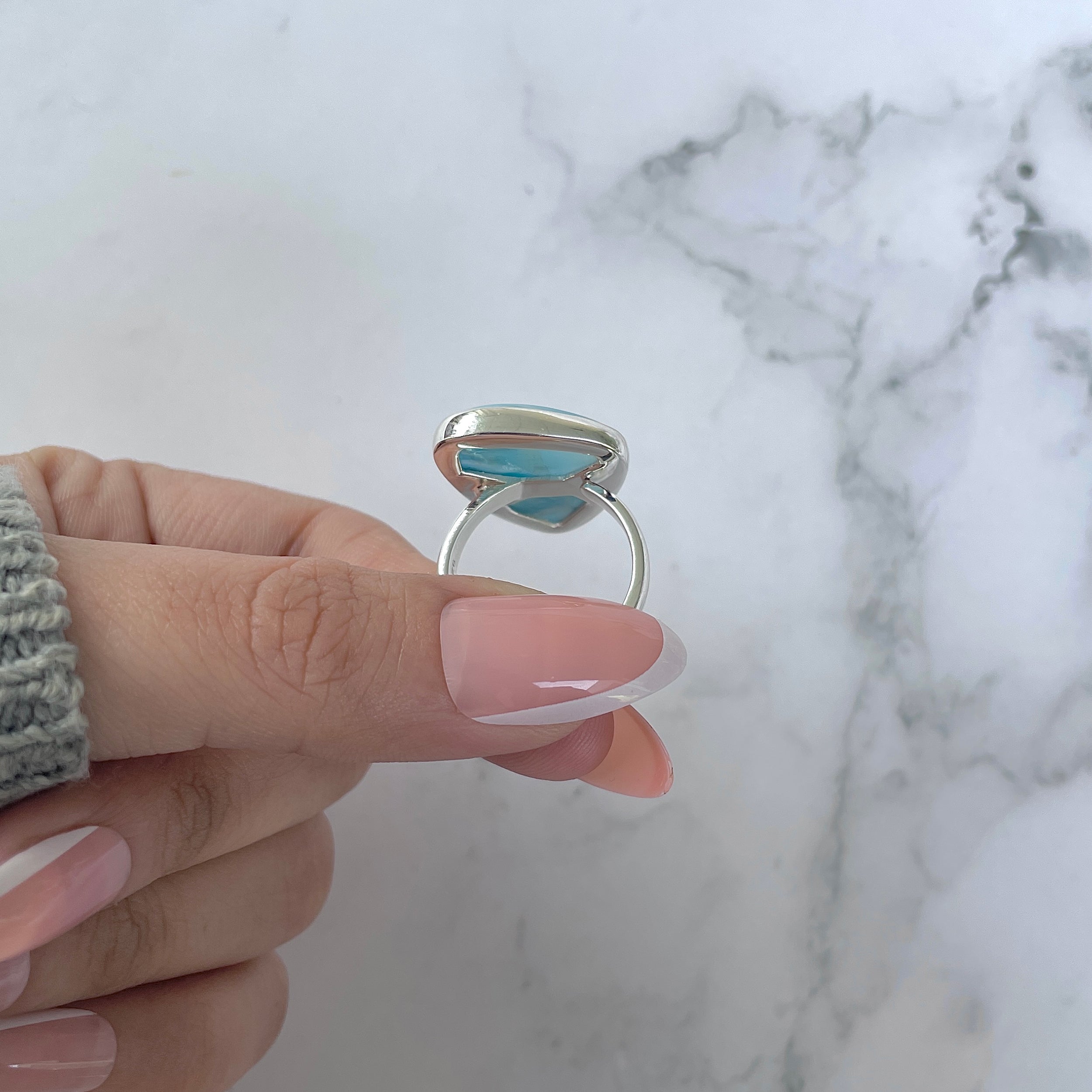 Larimar Adjustable Ring-(LAR-R-1156.)