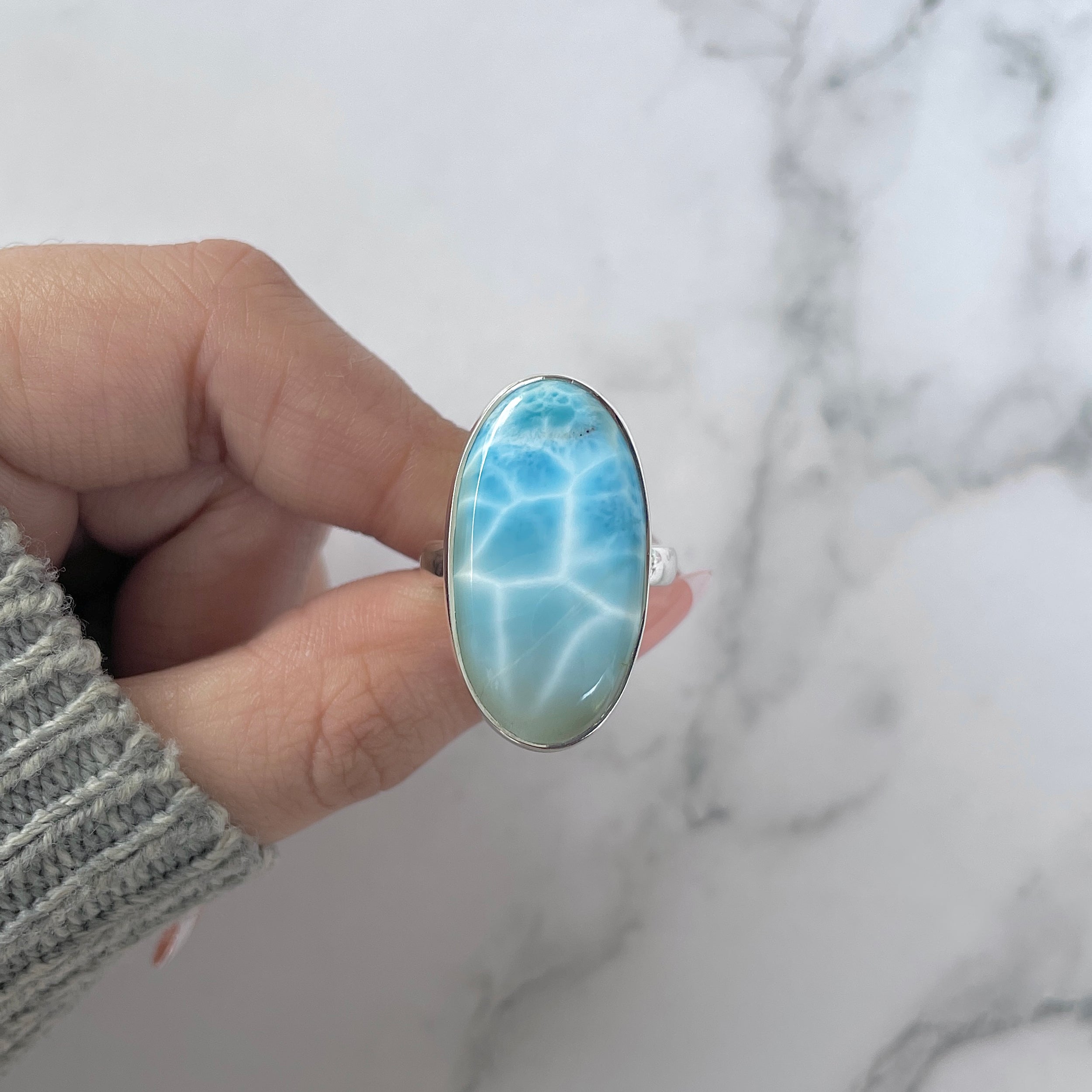 Larimar Adjustable Ring-(LAR-R-1158.)