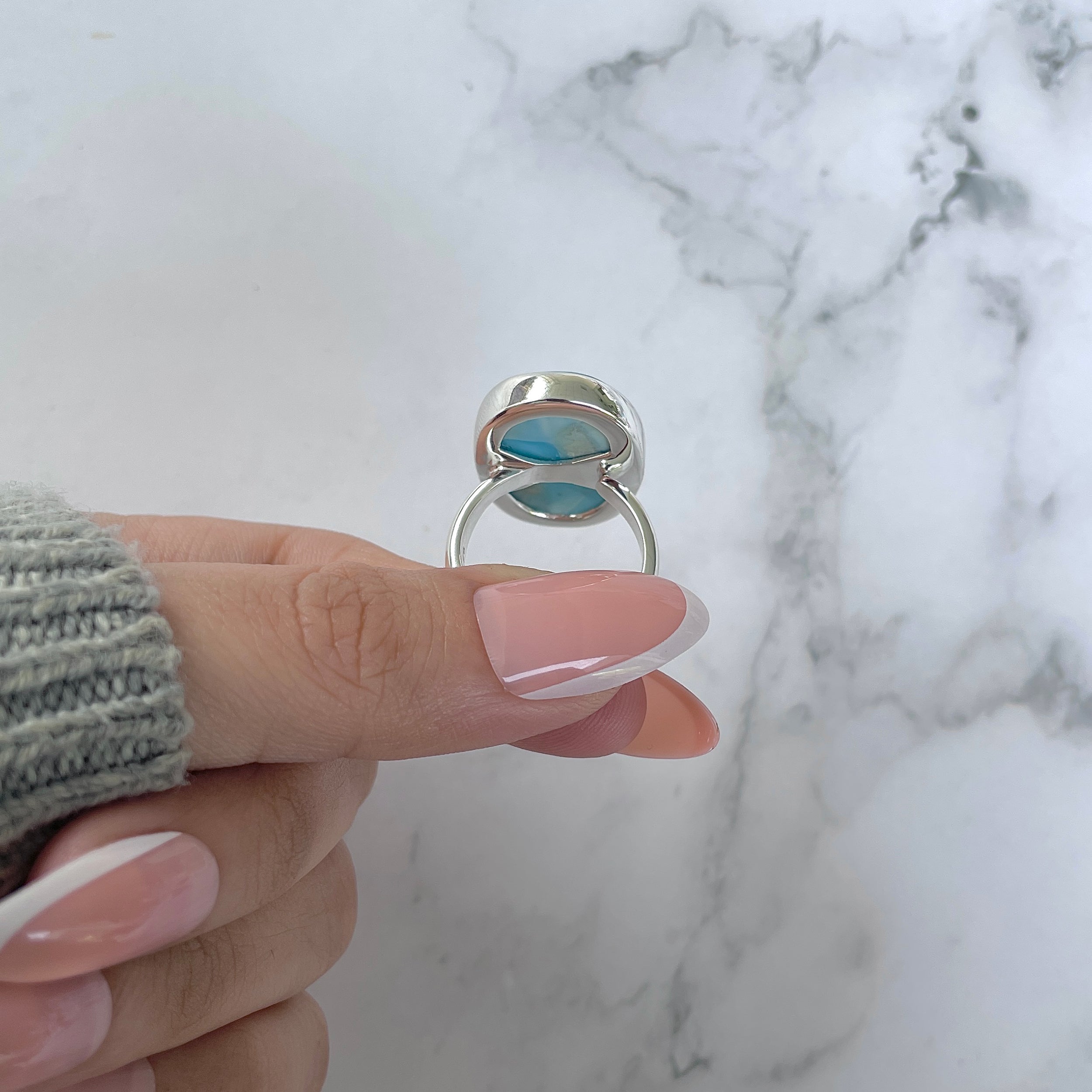 Larimar Adjustable Ring-(LAR-R-1159.)