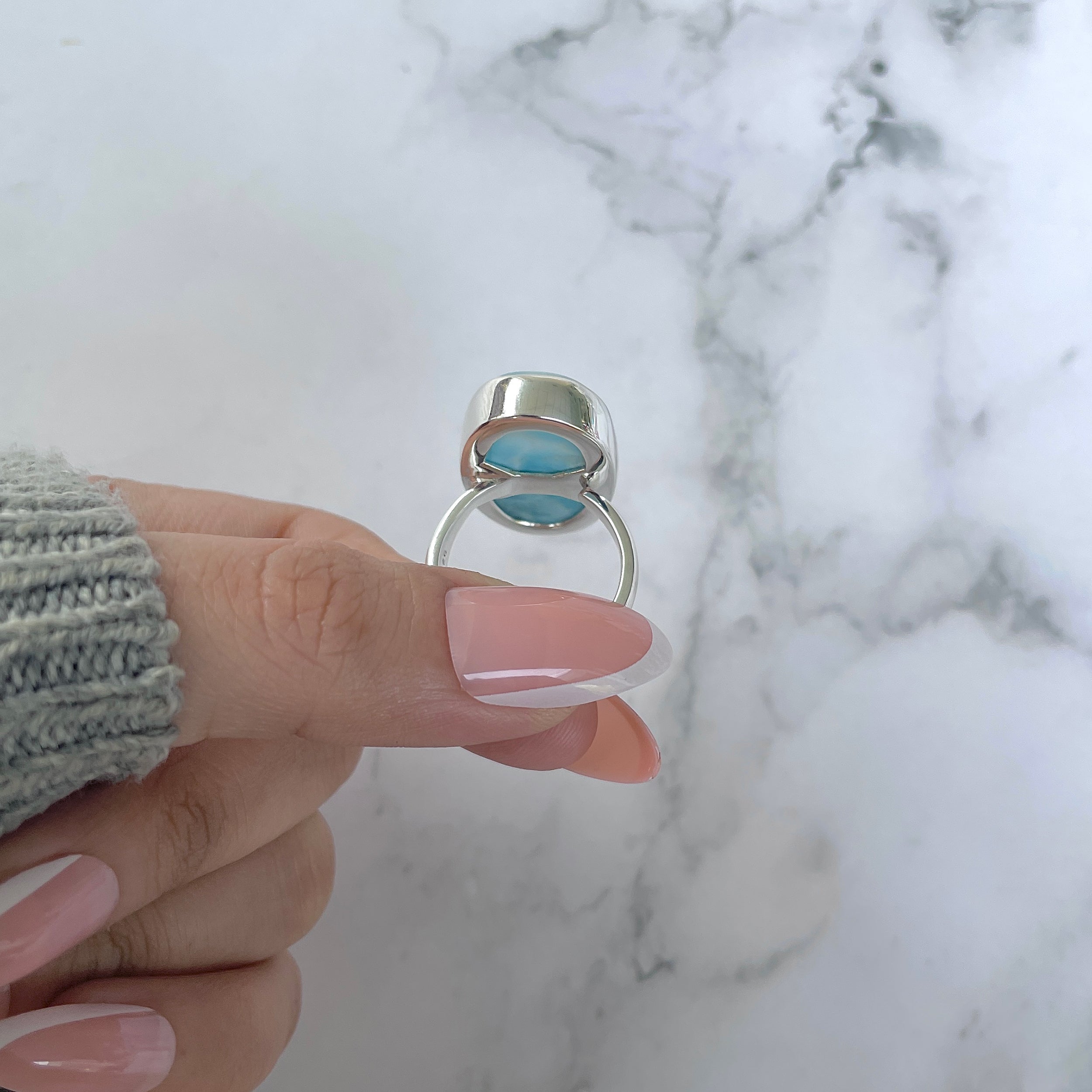 Larimar Adjustable Ring-(LAR-R-1160.)