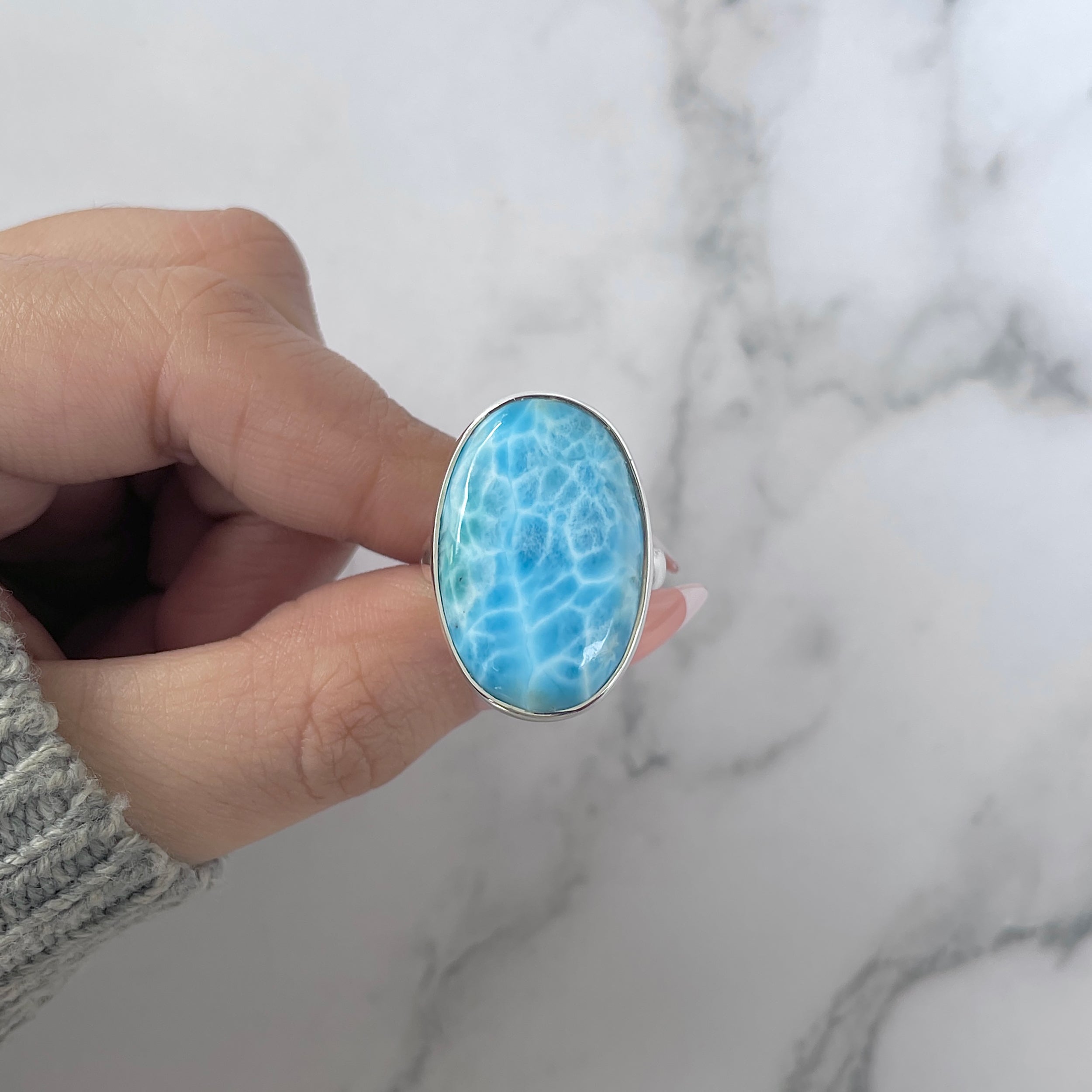 Larimar Adjustable Ring-(LAR-R-1161.)