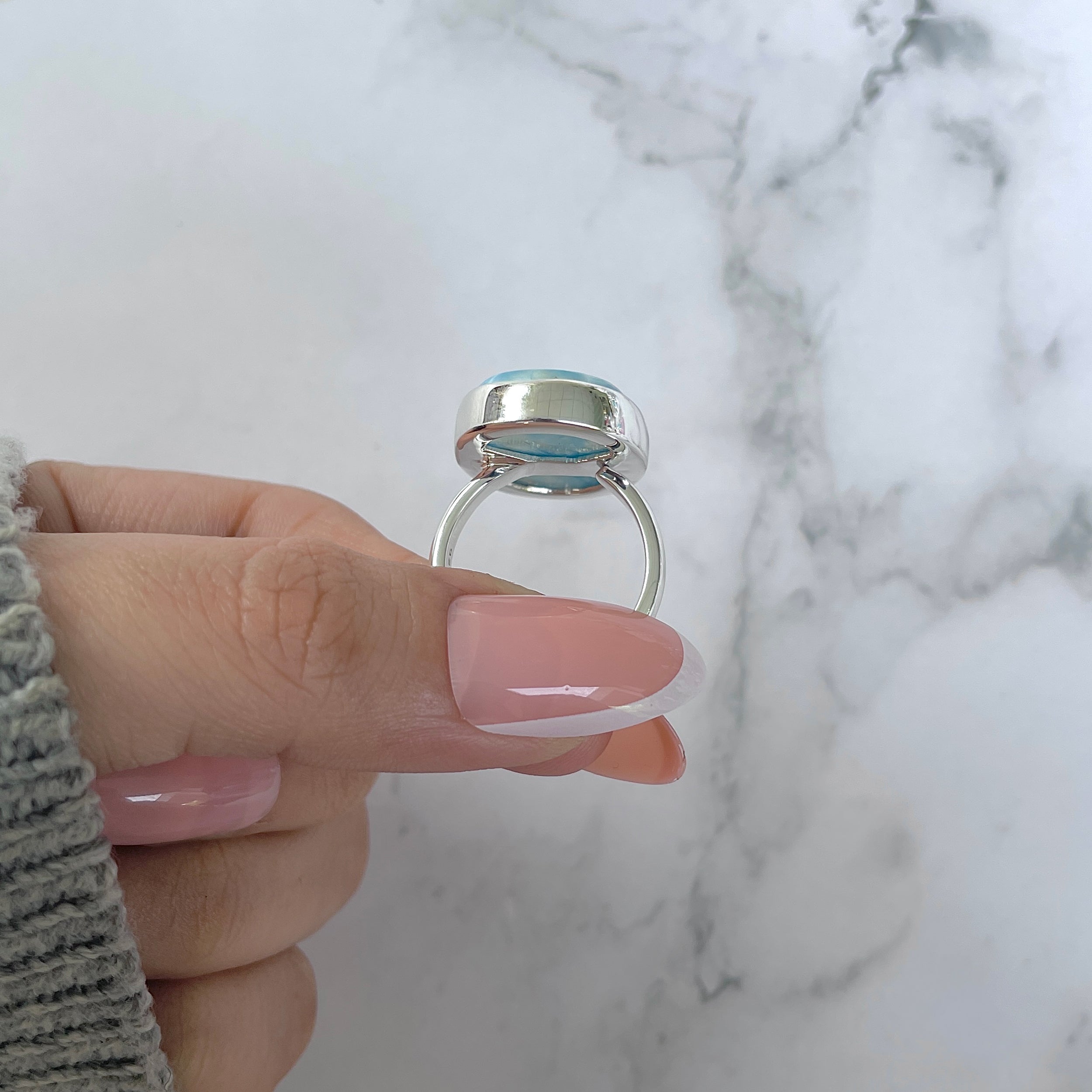 Larimar Adjustable Ring-(LAR-R-1161.)