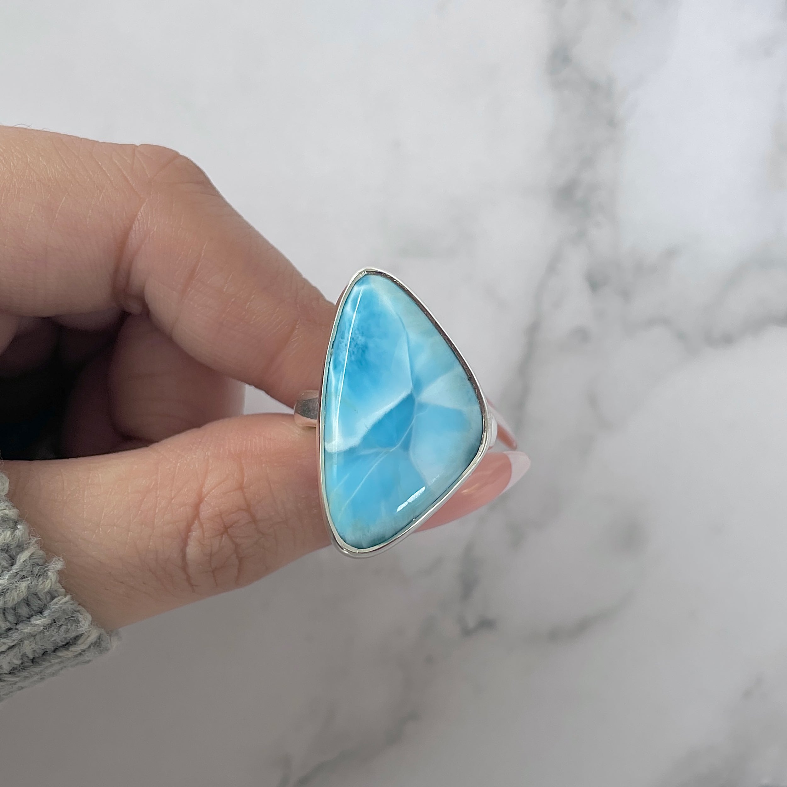 Larimar Adjustable Ring-(LAR-R-1164.)