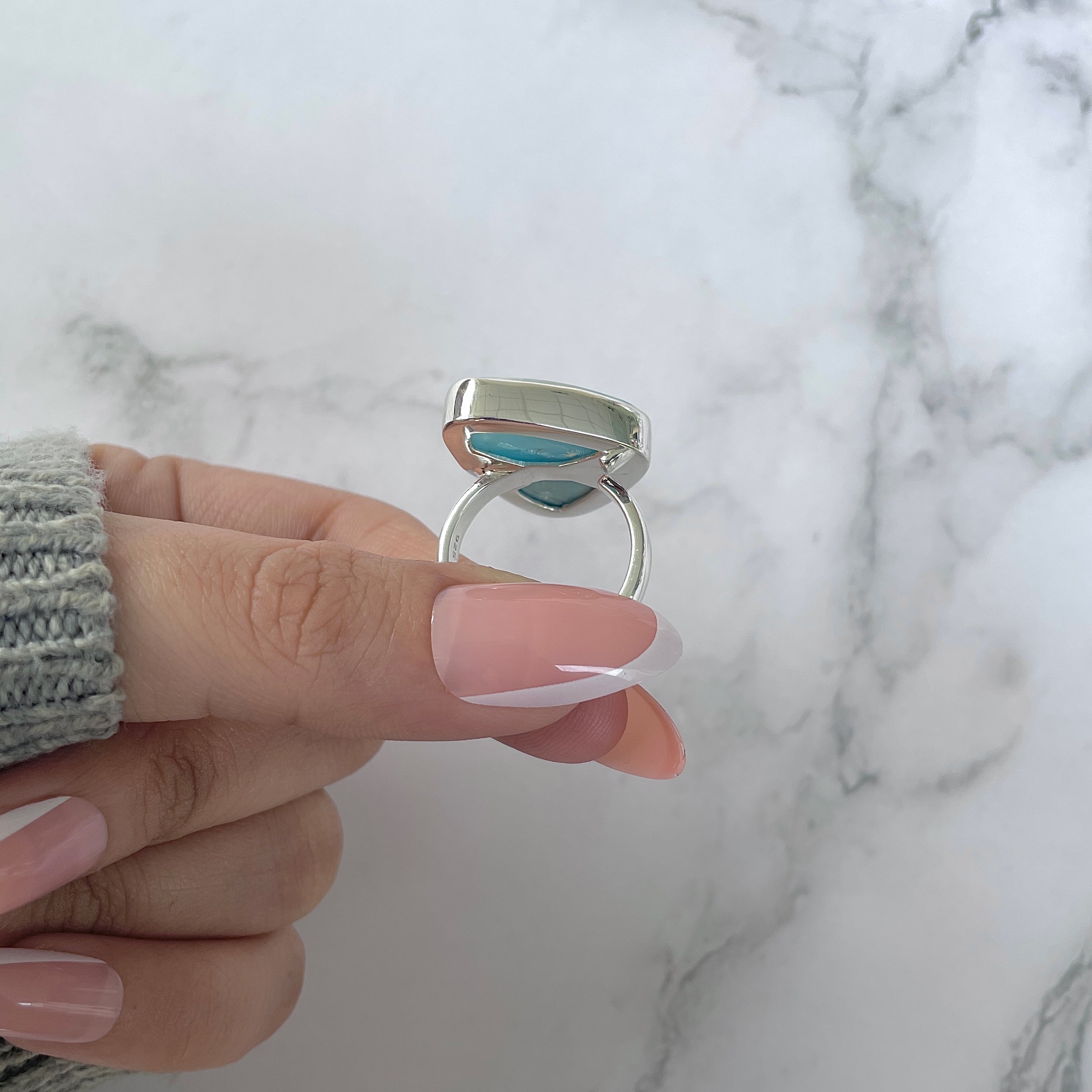 Larimar Adjustable Ring-(LAR-R-1165.)