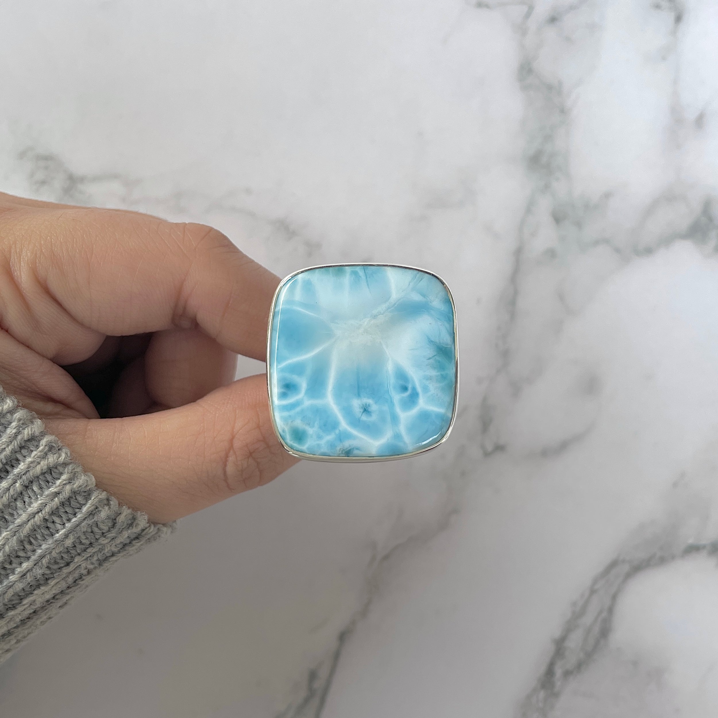 Larimar Adjustable Ring-(LAR-R-1166.)