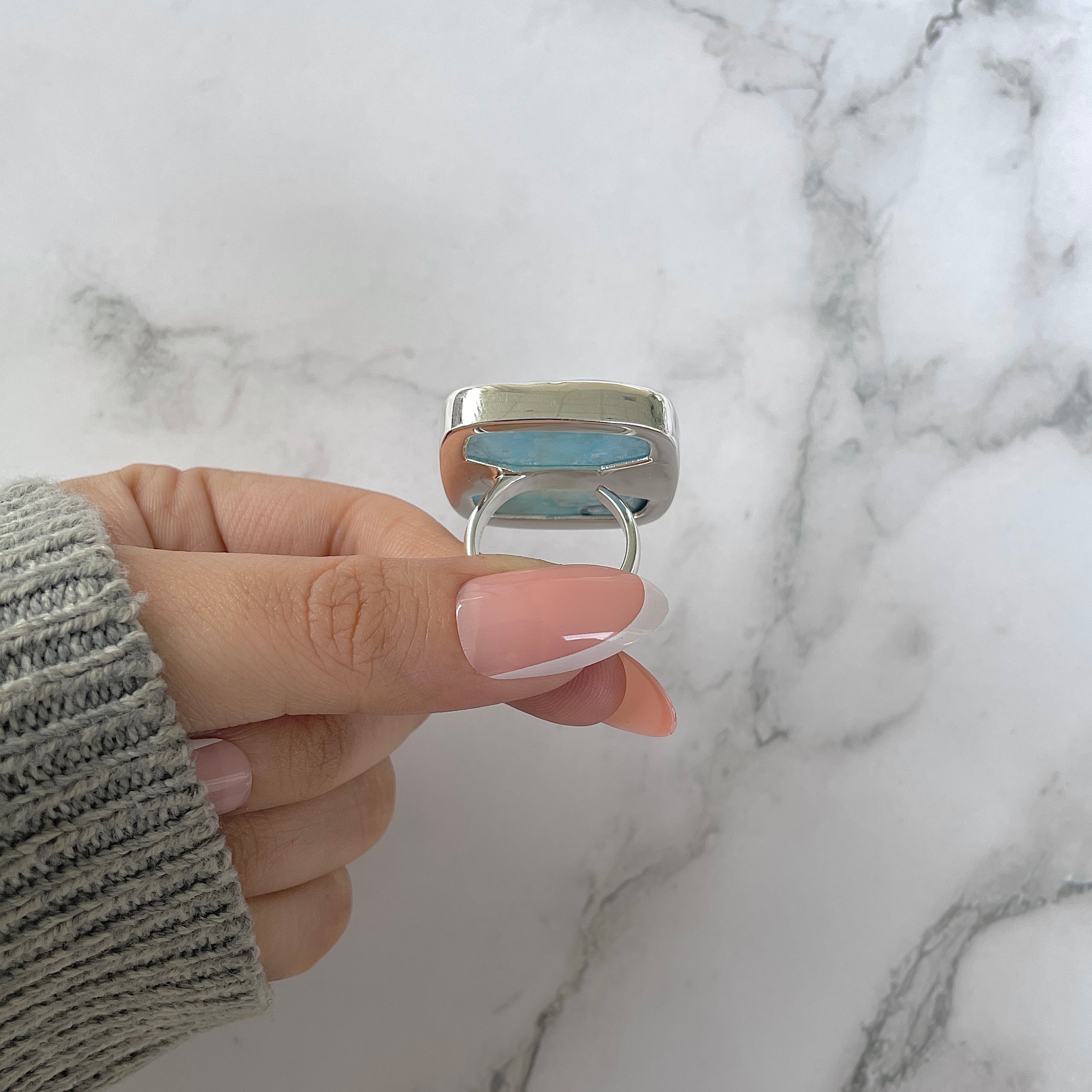 Larimar Adjustable Ring-(LAR-R-1166.)