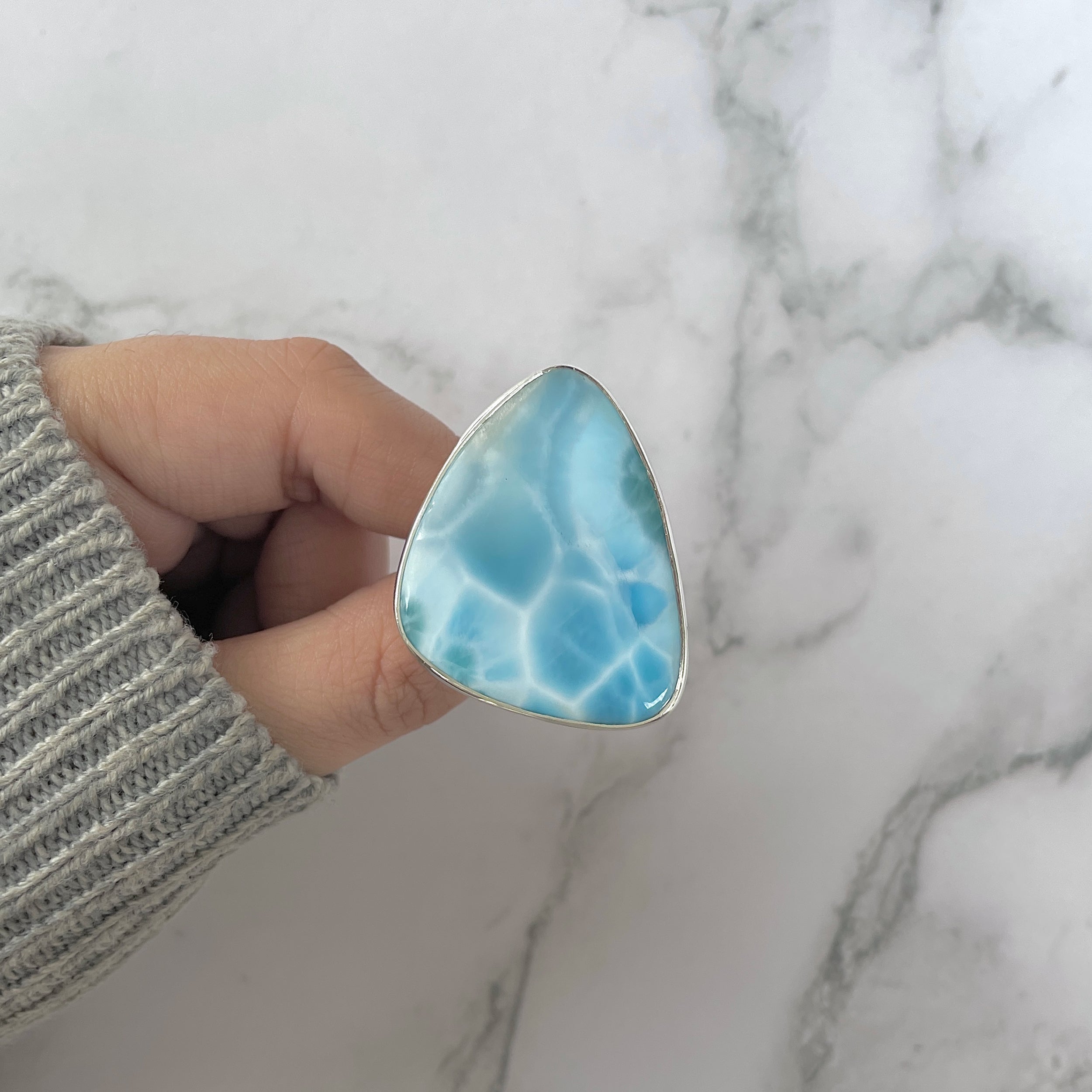 Larimar Adjustable Ring-(LAR-R-1167.)
