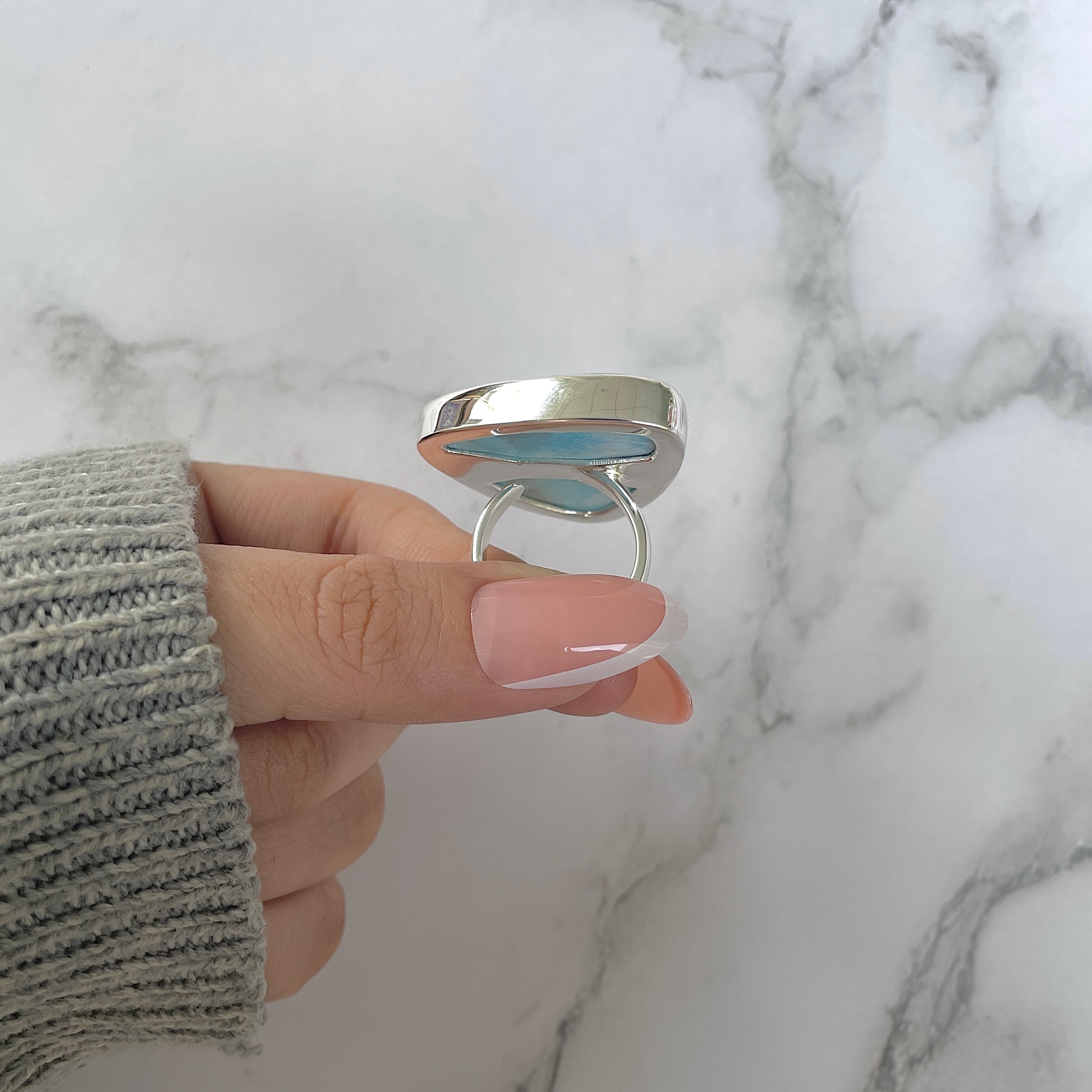 Larimar Adjustable Ring-(LAR-R-1167.)