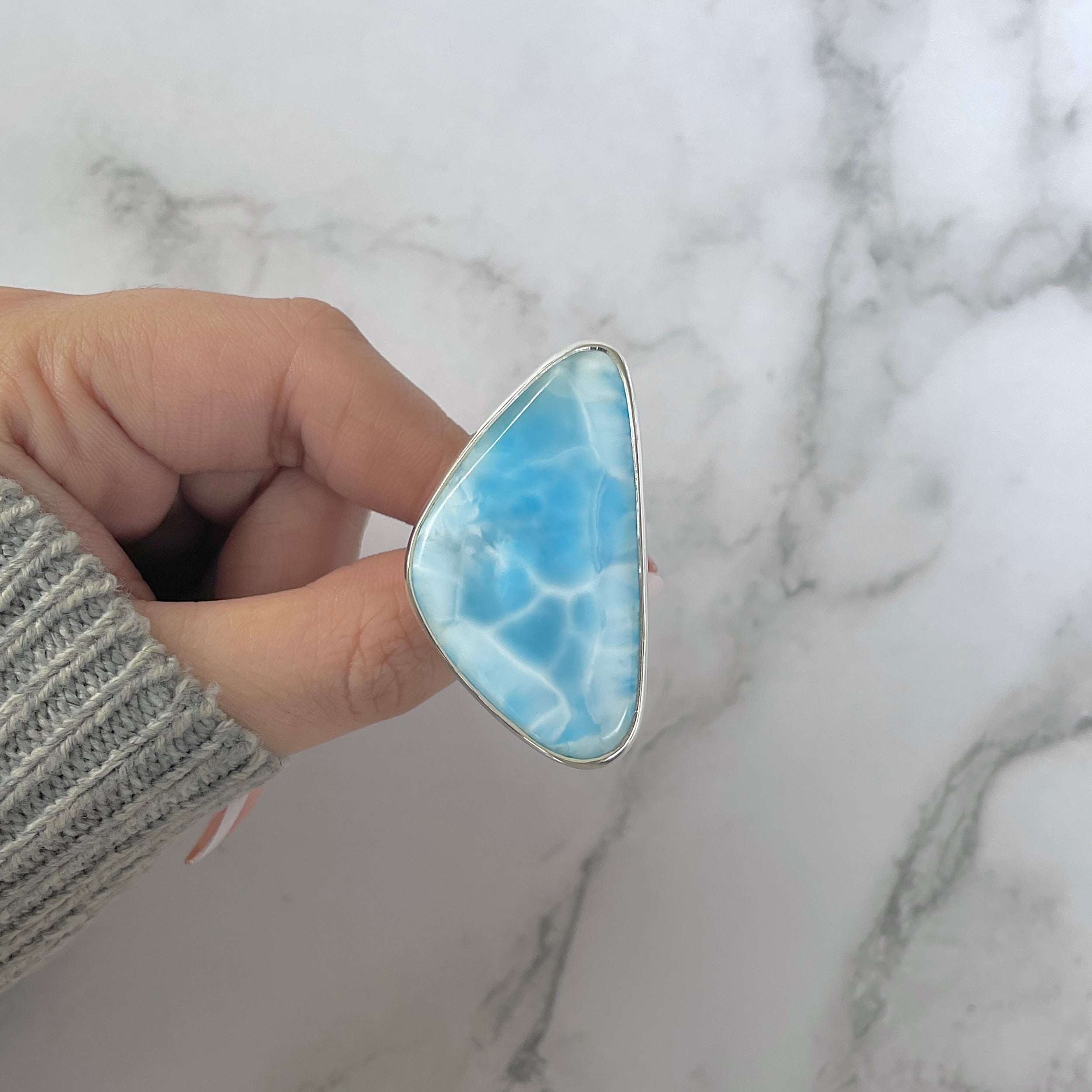 Larimar Adjustable Ring-(LAR-R-1168.)
