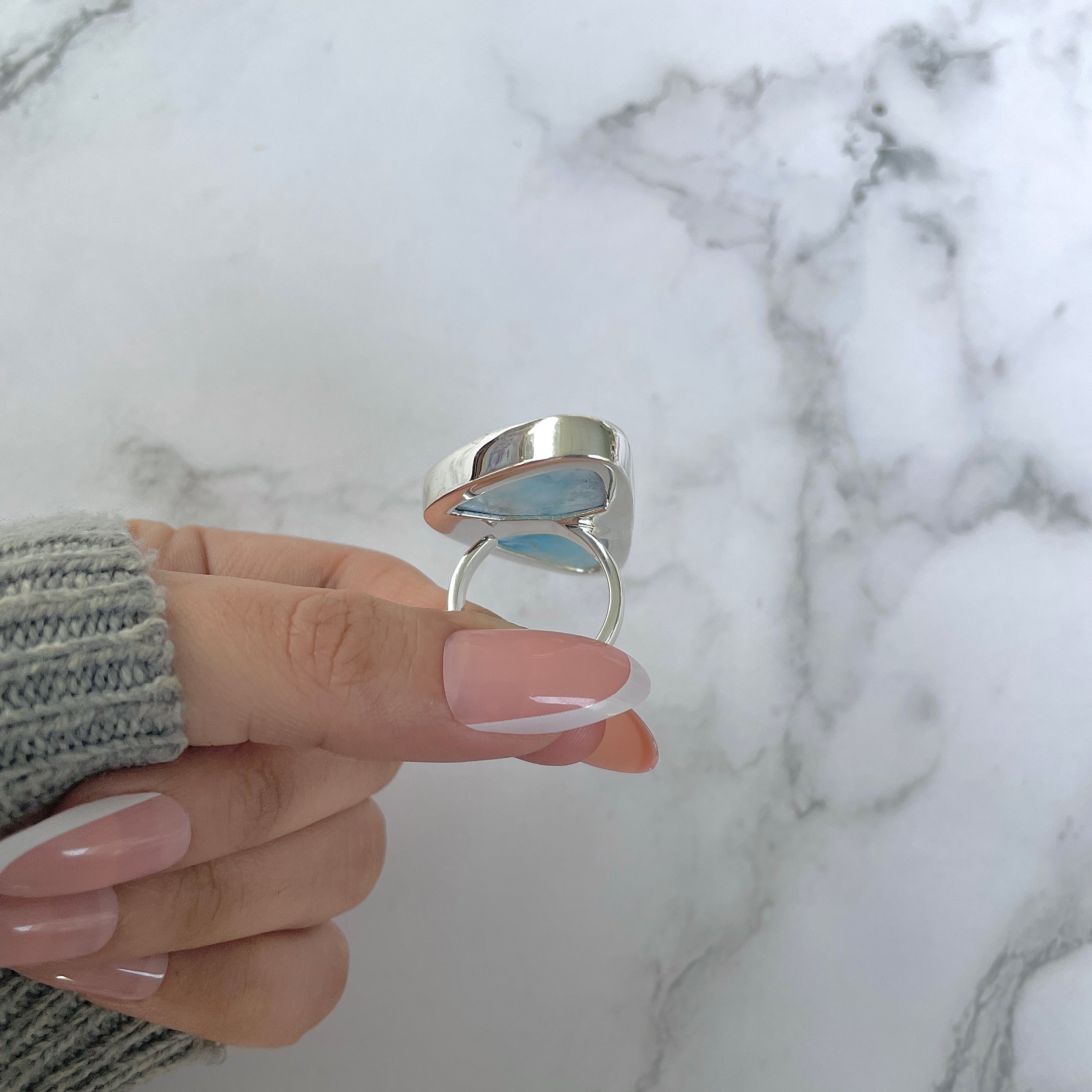 Larimar Adjustable Ring-(LAR-R-1168.)