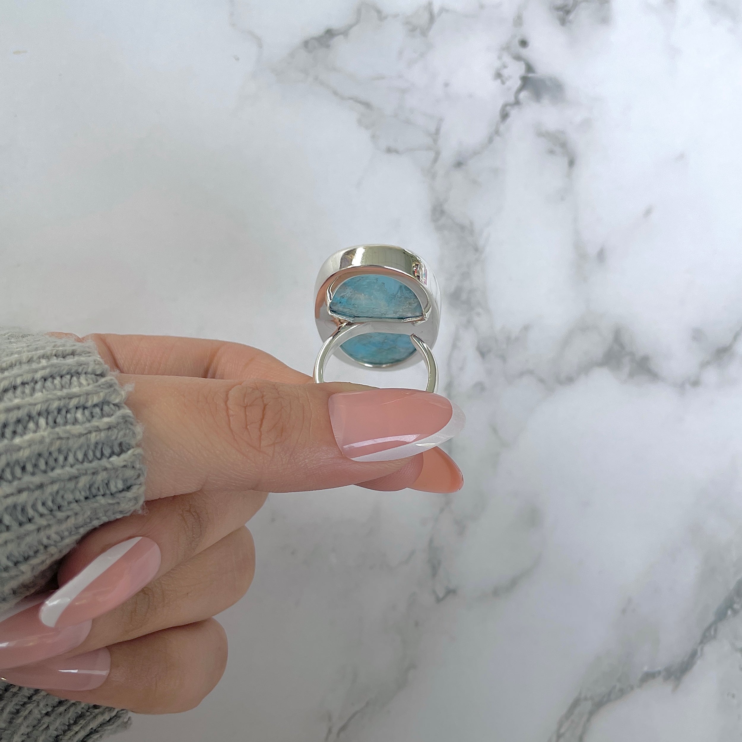 Larimar Adjustable Ring-(LAR-R-1169.)